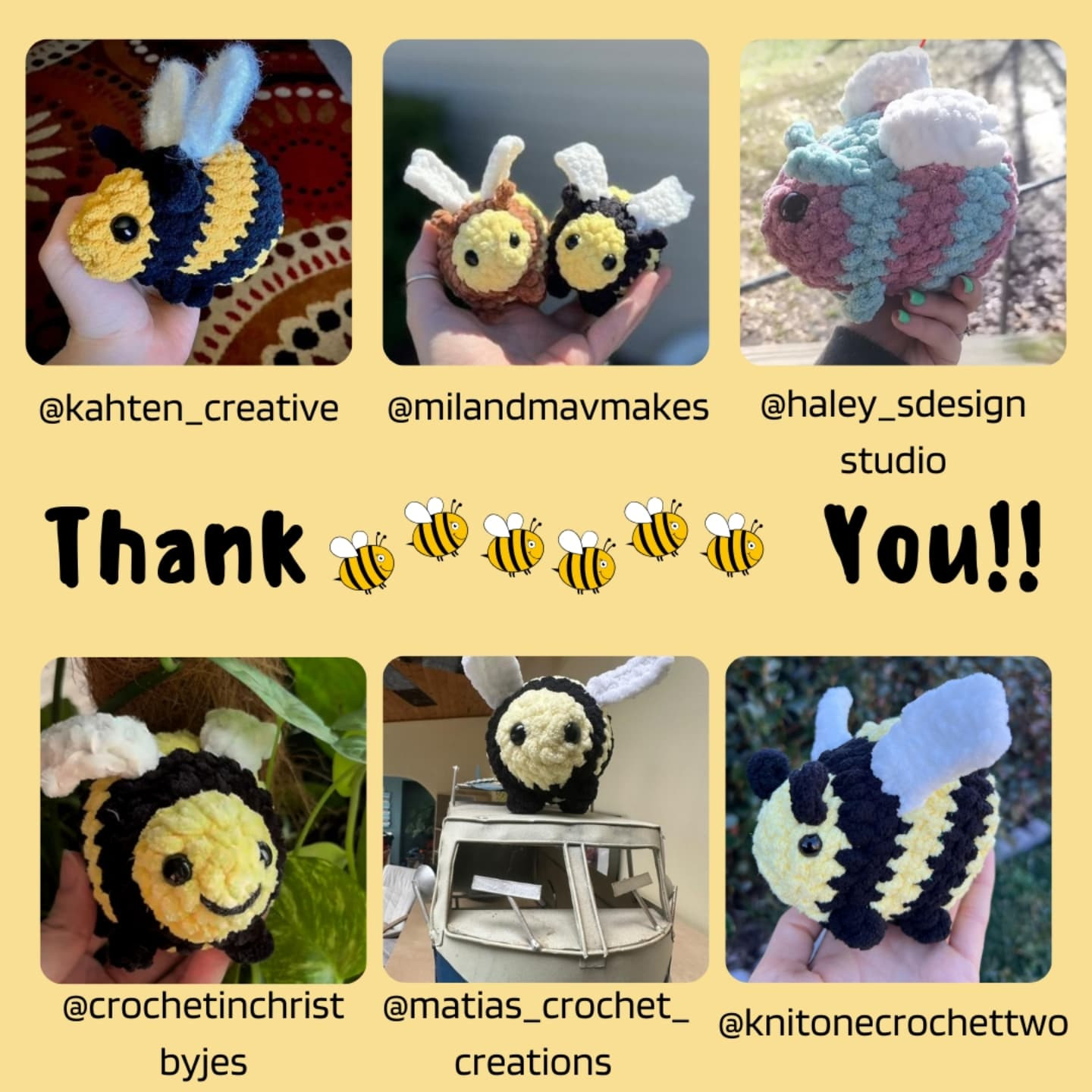 Crochet Pattern: Jolly Mini Bee Amigurumi