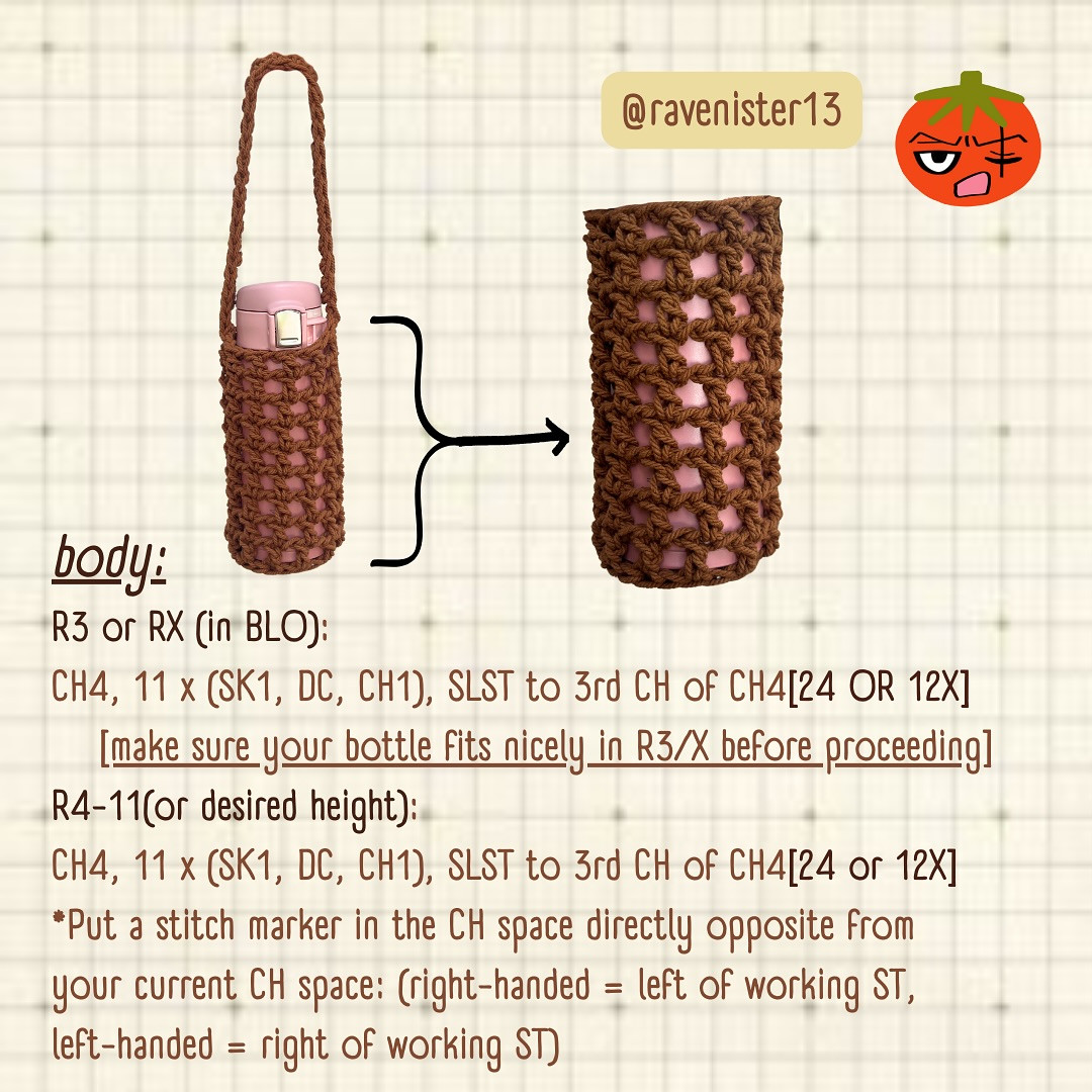 Crochet Pattern: Mesh Bottle Sleeves
