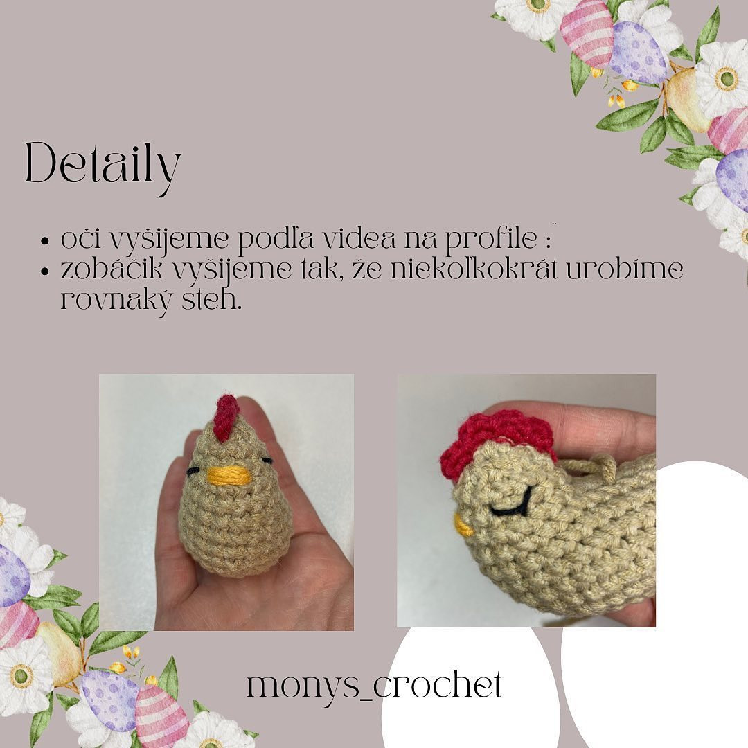 Crochet Pattern: Mini Hanging Hen