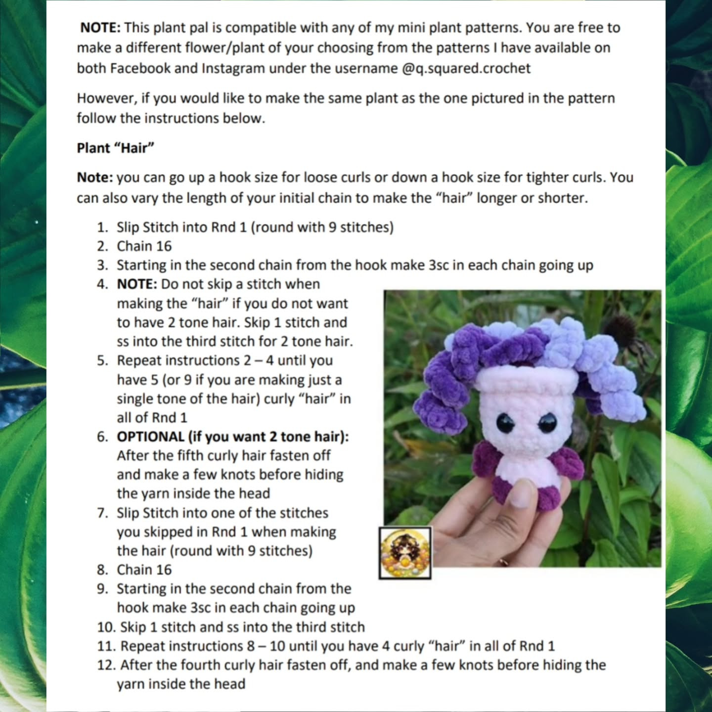Crochet Pattern: No-Sew Pasithea Plant Pal