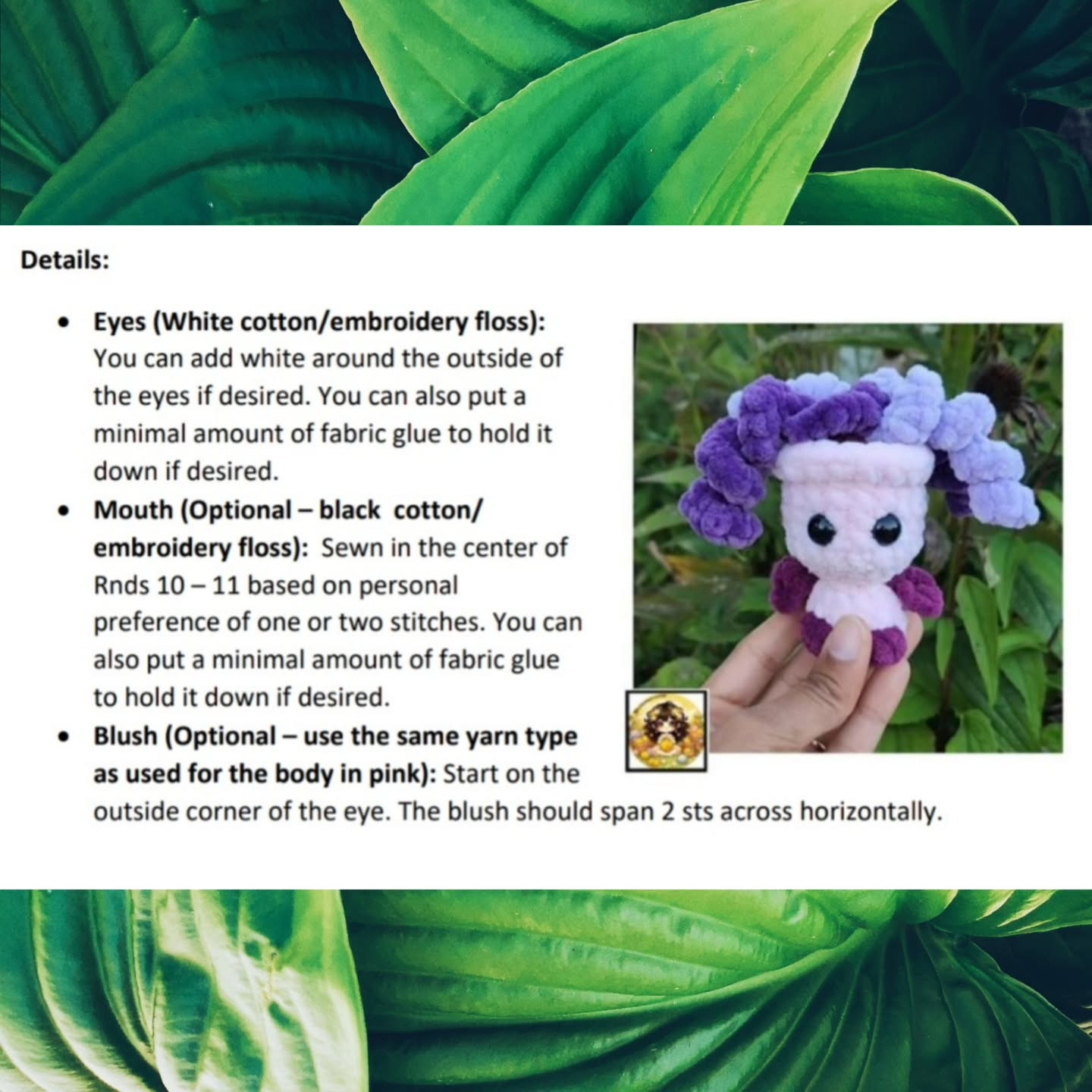 Crochet Pattern: No-Sew Pasithea Plant Pal