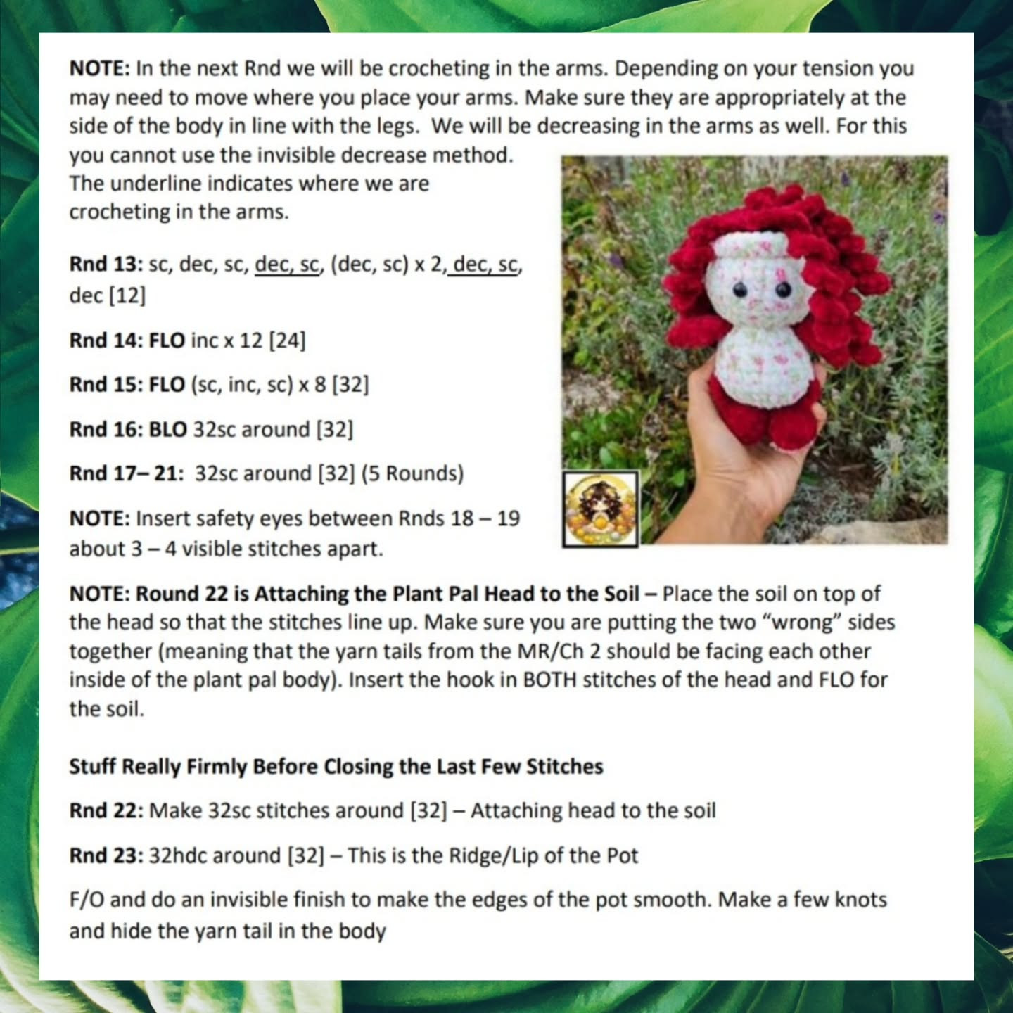 Crochet Pattern: No-Sew Persephone Plant Pal