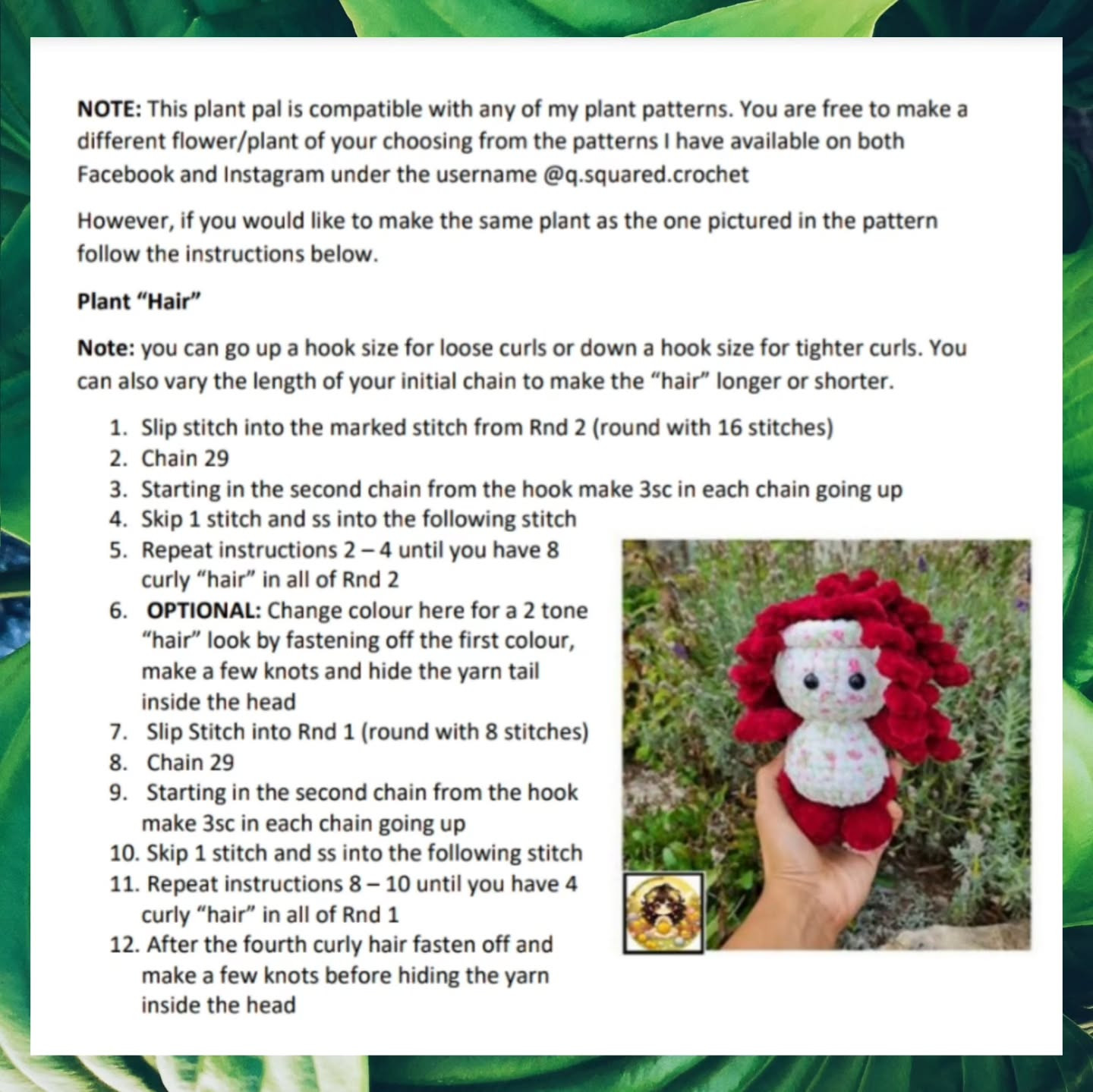Crochet Pattern: No-Sew Persephone Plant Pal