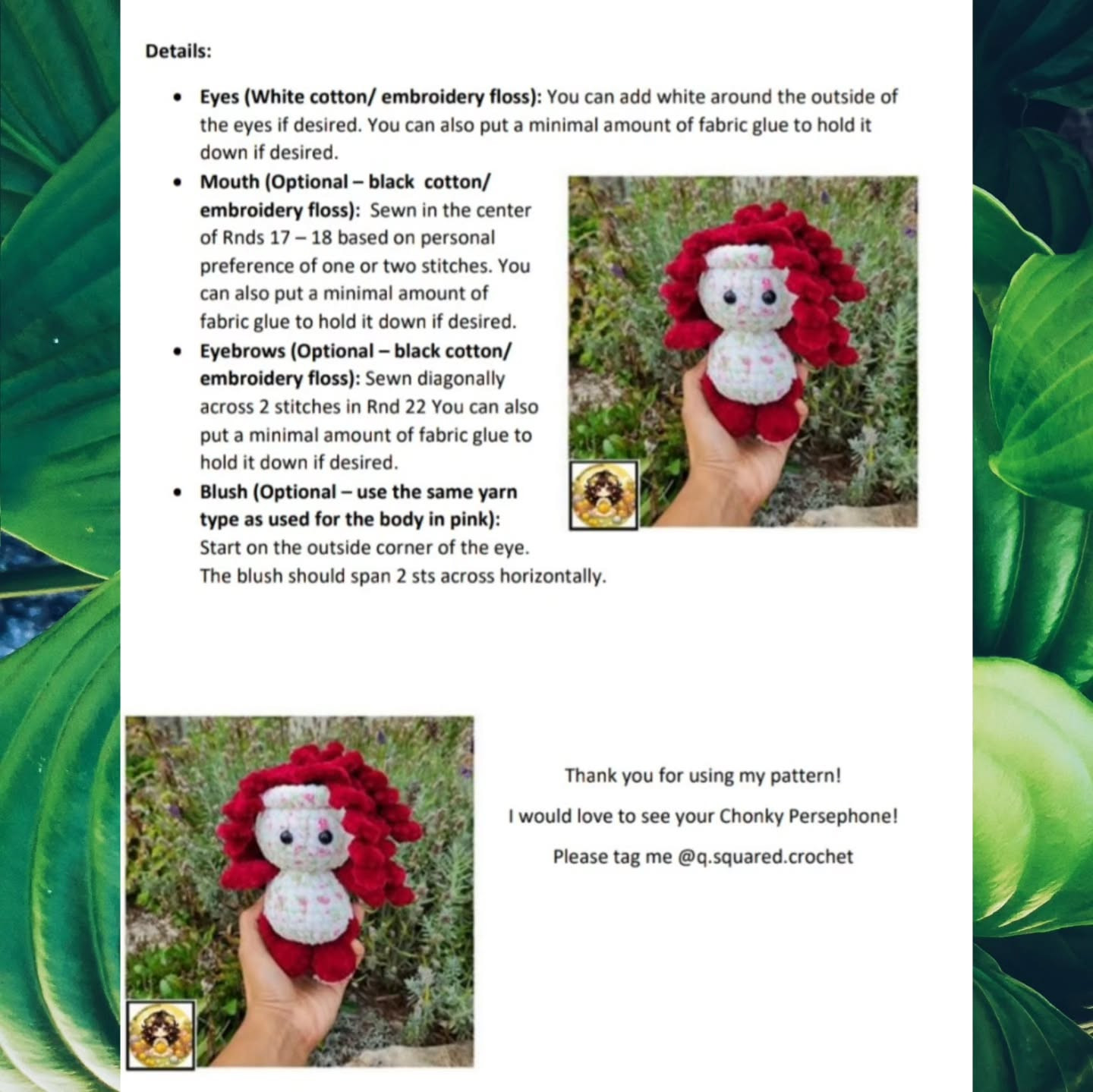Crochet Pattern: No-Sew Persephone Plant Pal