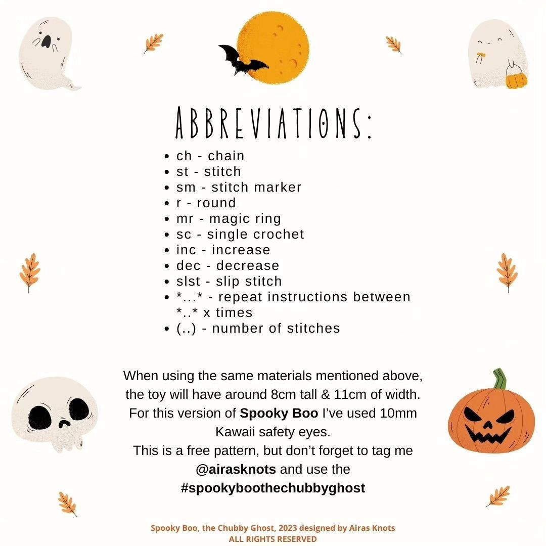 Crochet Pattern: Spooky Boo, the Chubby Ghost