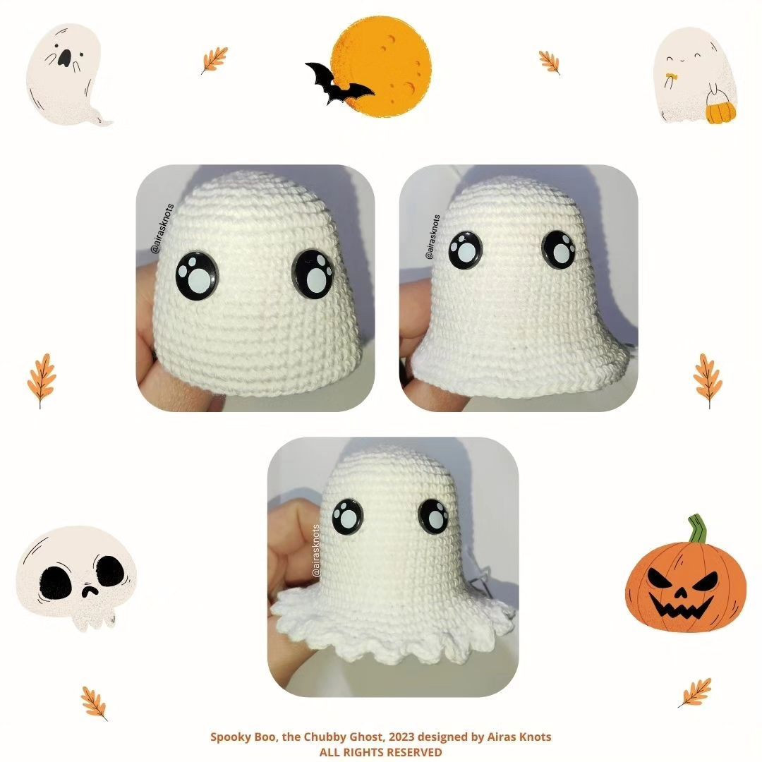 Crochet Pattern: Spooky Boo, the Chubby Ghost