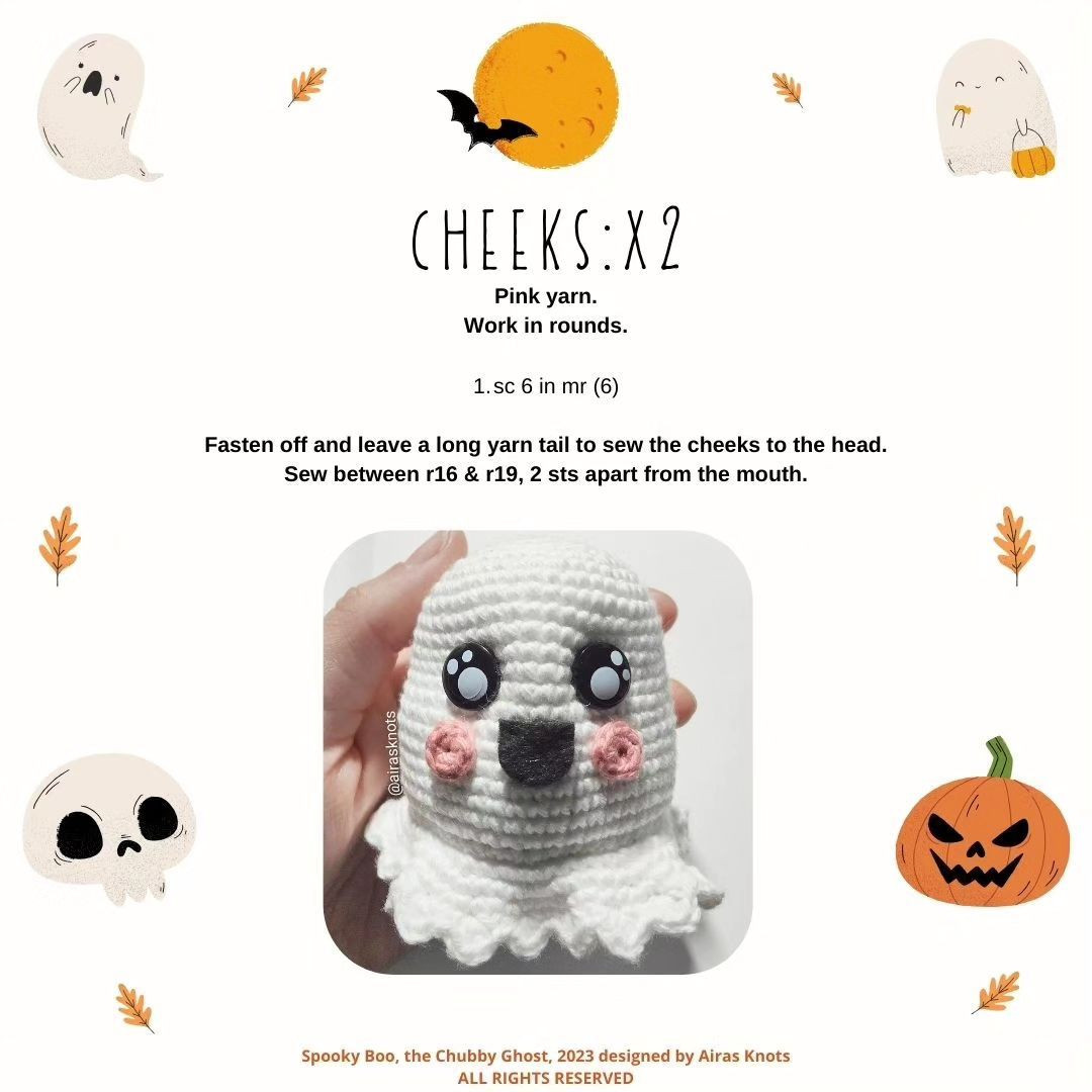 Crochet Pattern: Spooky Boo, the Chubby Ghost
