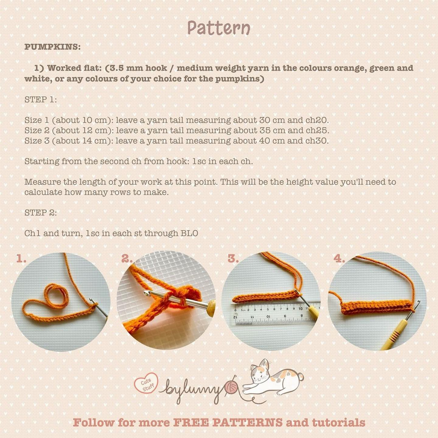 Crochet Pumpkin Pattern Chart