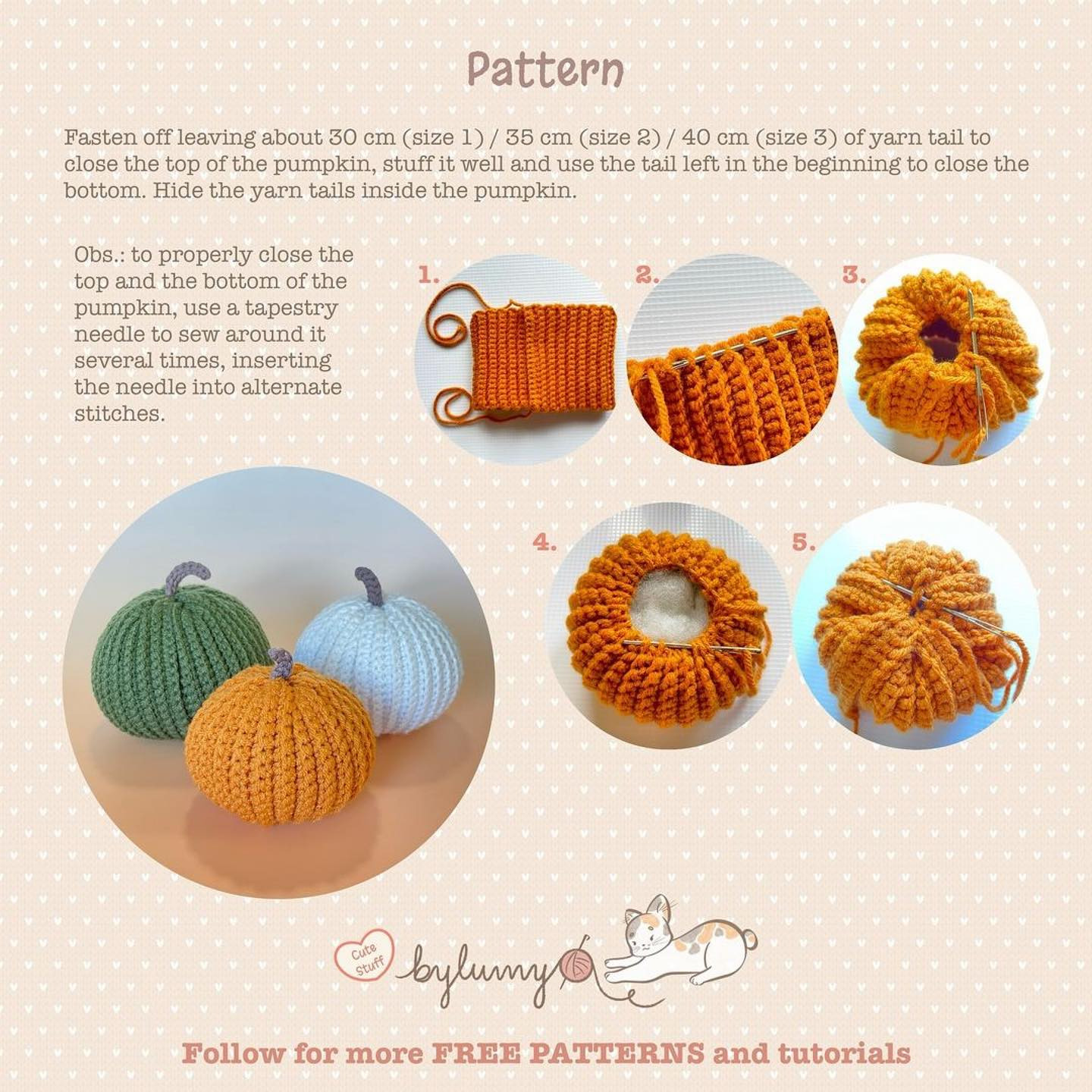 Crochet Pumpkin Pattern Chart
