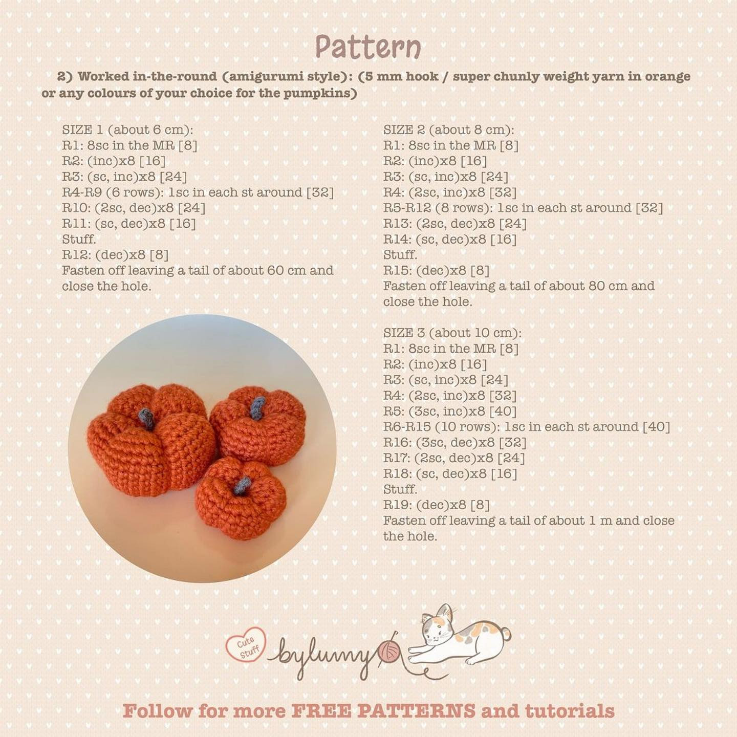 Crochet Pumpkin Pattern Chart