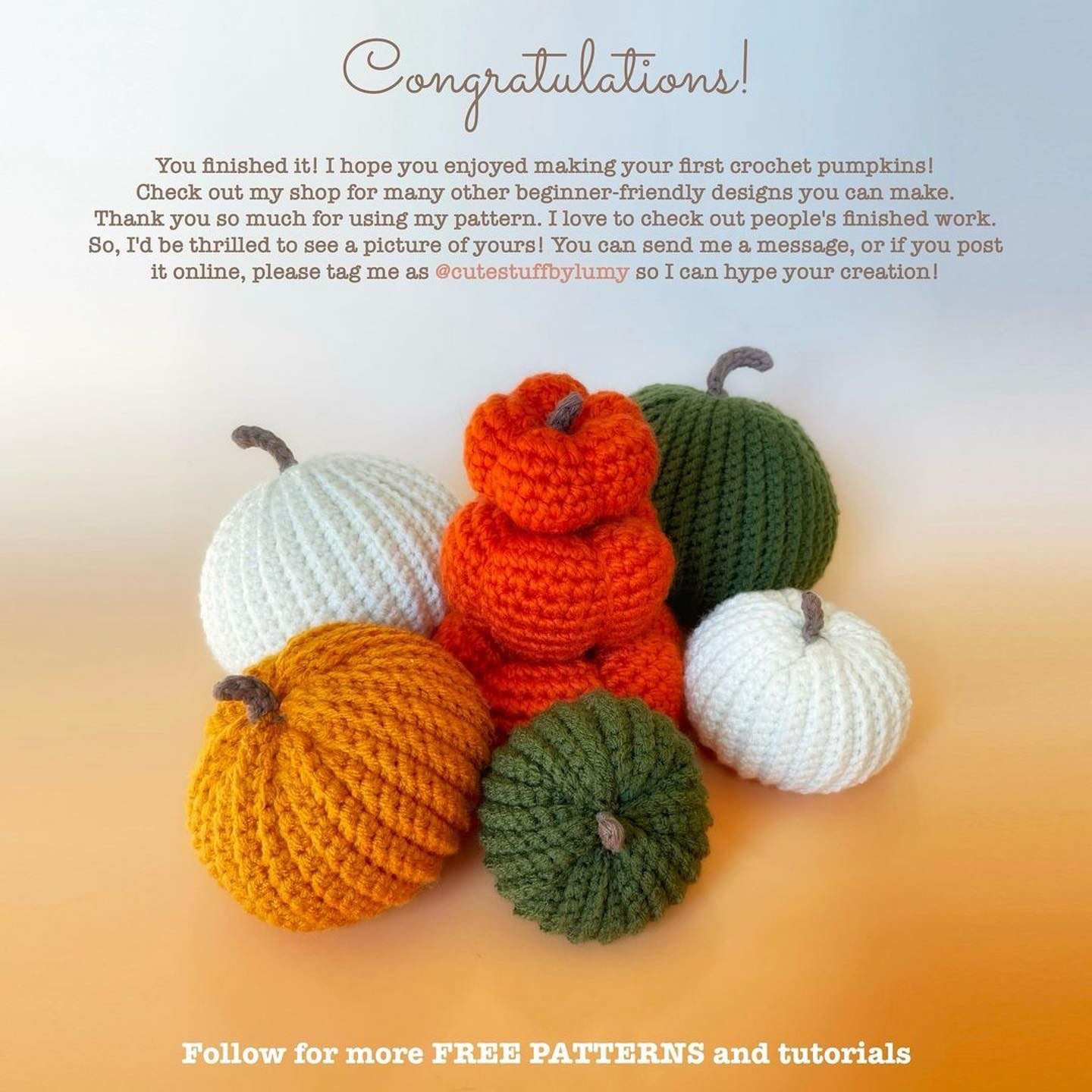 Crochet Pumpkin Pattern Chart