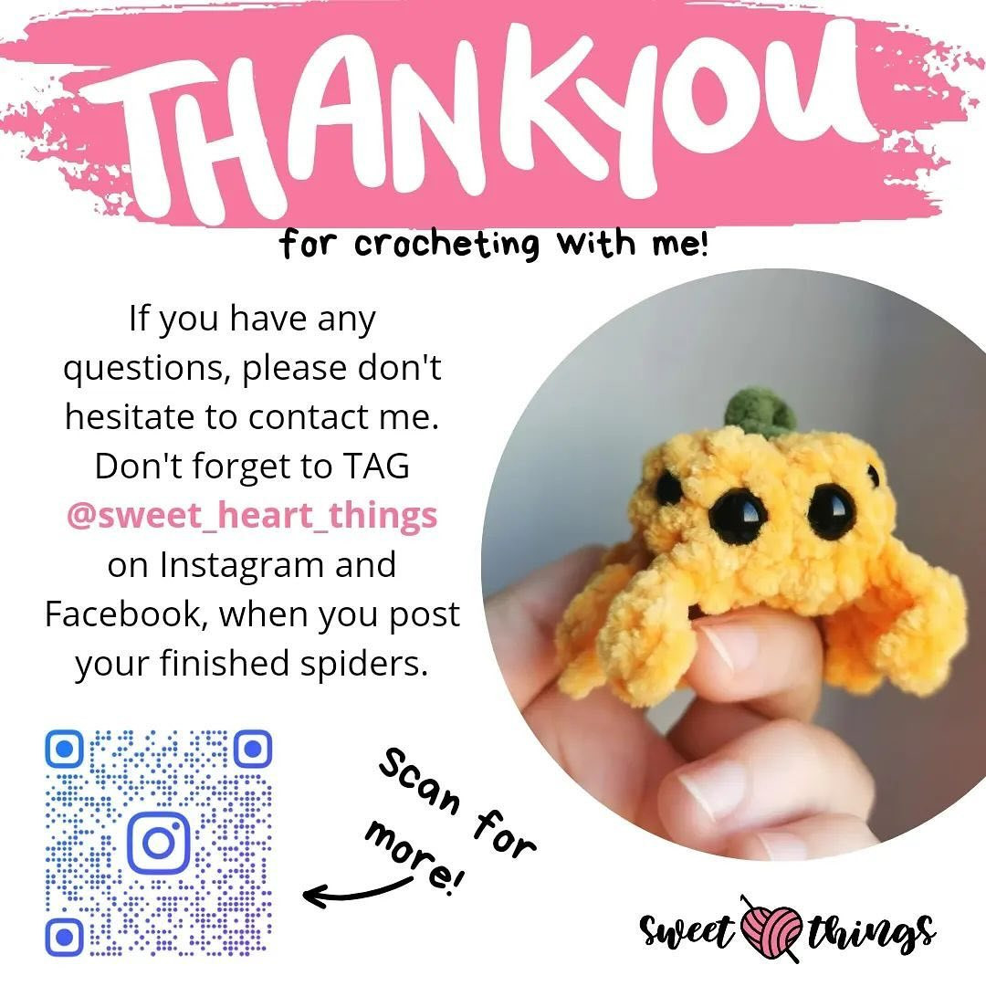 Crochet Spider Pumpkin: No-Sew Pattern