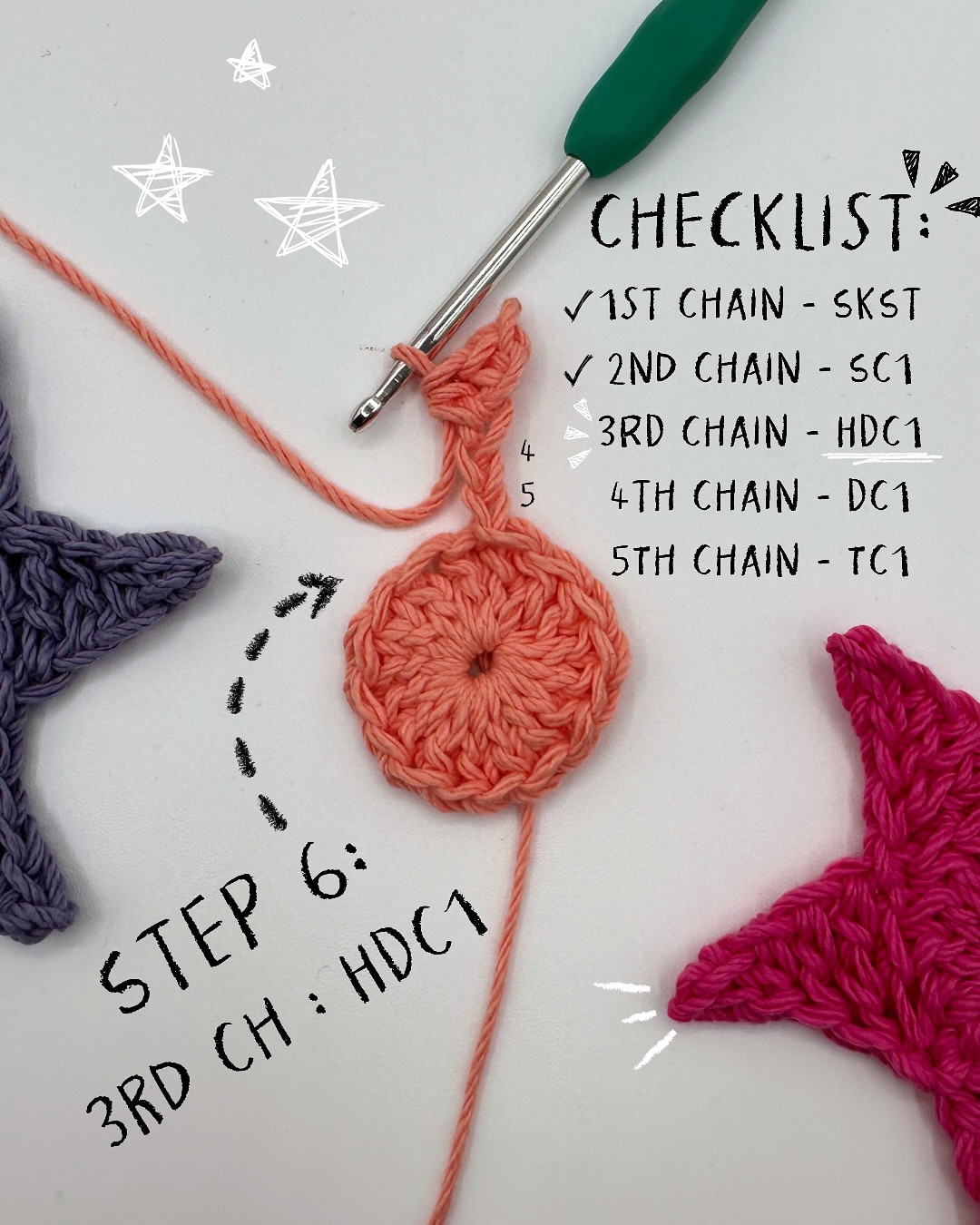 Crochet Star Tutorial: 10 Easy Steps