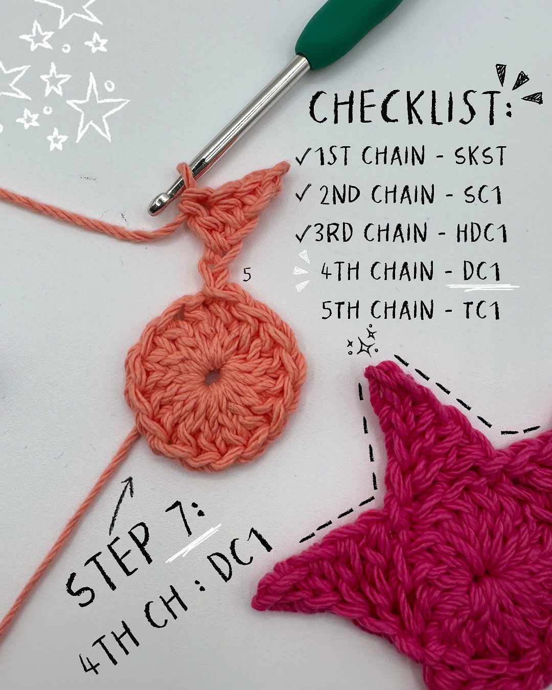 Crochet Star Tutorial: 10 Easy Steps