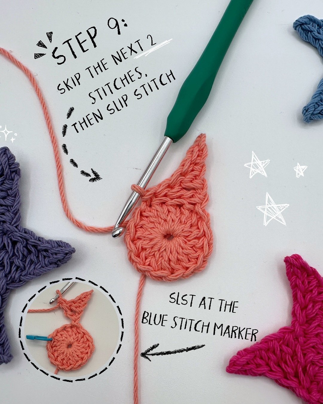 Crochet Star Tutorial: 10 Easy Steps