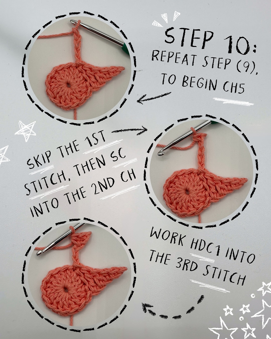 Crochet Star Tutorial: 10 Easy Steps