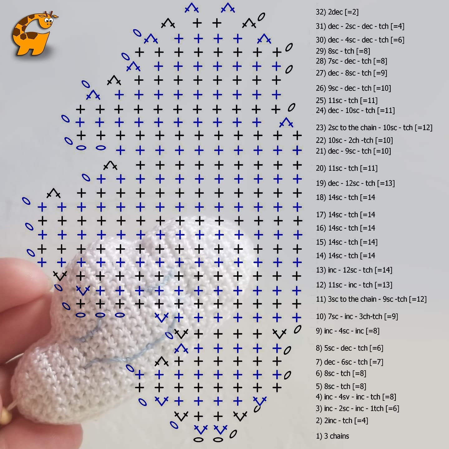 Crochet Sun & Cloud Amigurumi Keychain Pattern