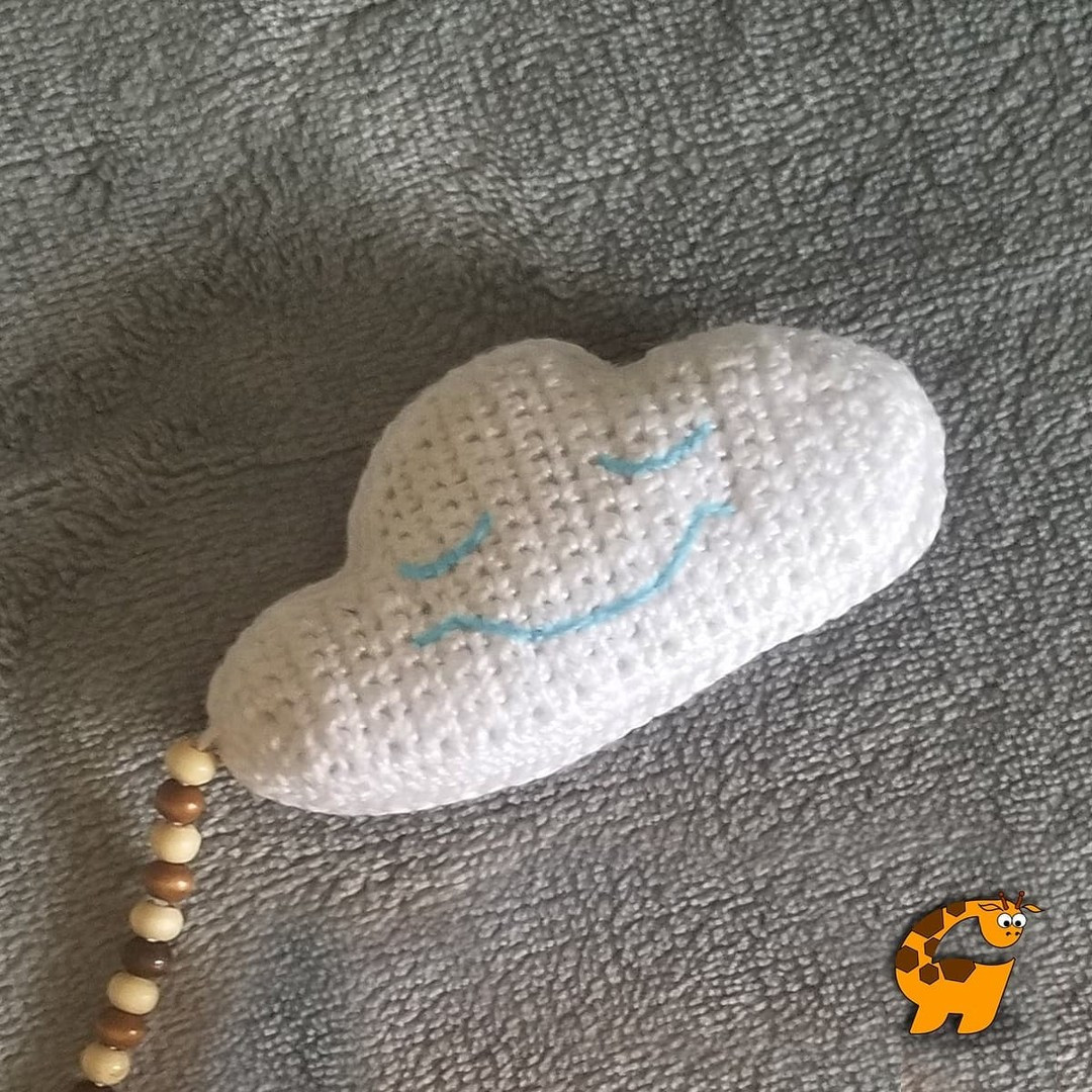 Crochet Sun & Cloud Amigurumi Keychain Pattern