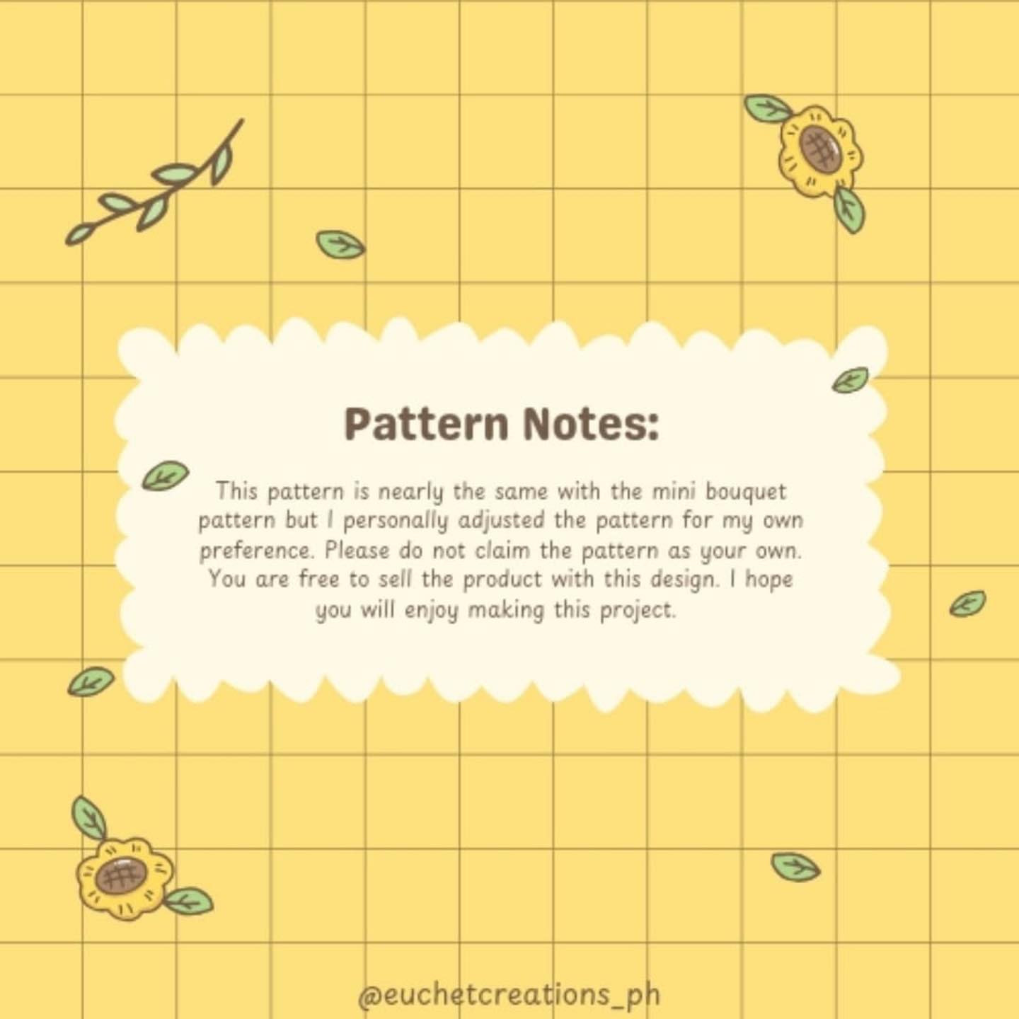 Crochet Sunflower Bouquet Pattern Chart
