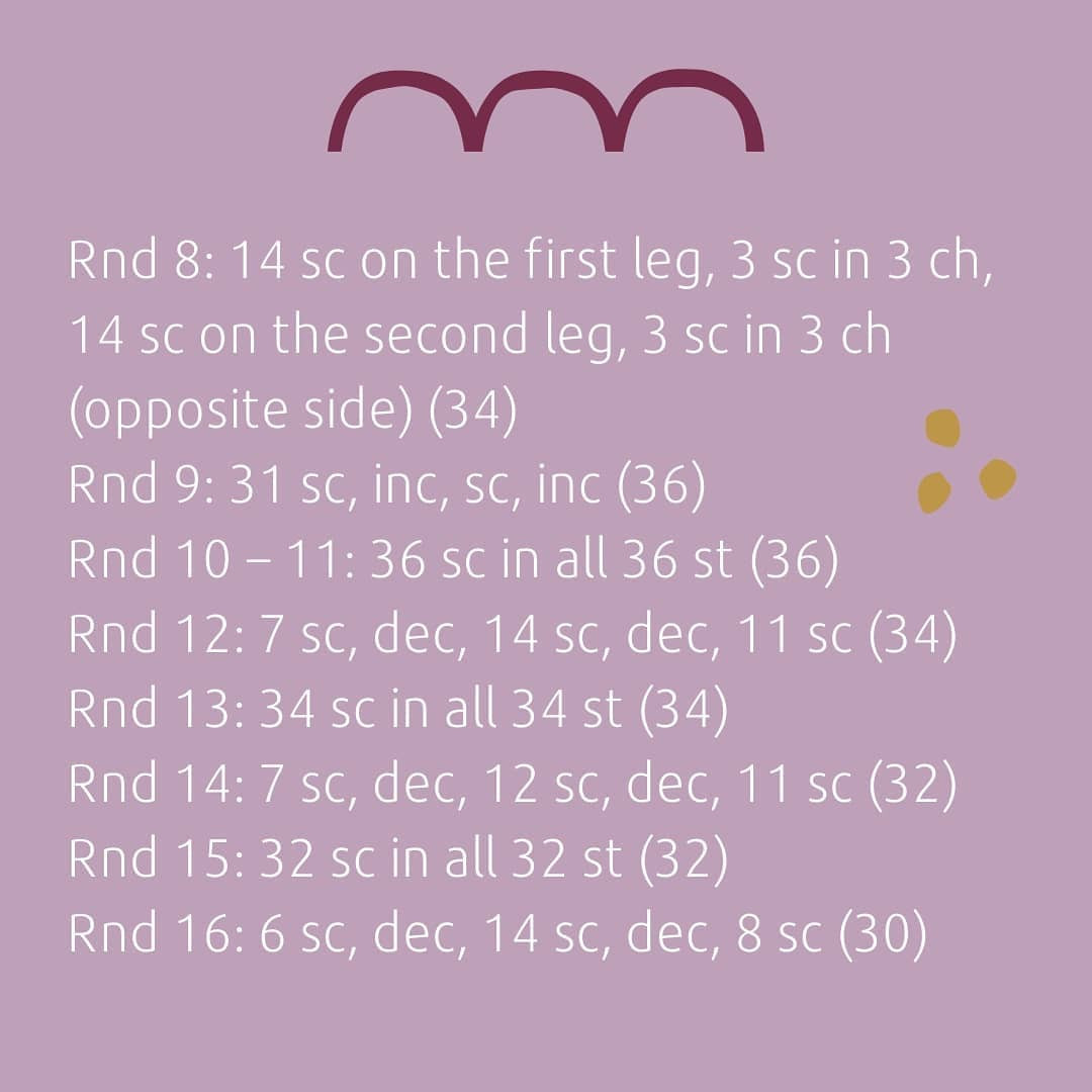 Crochet Teddy Bear Pattern Chart