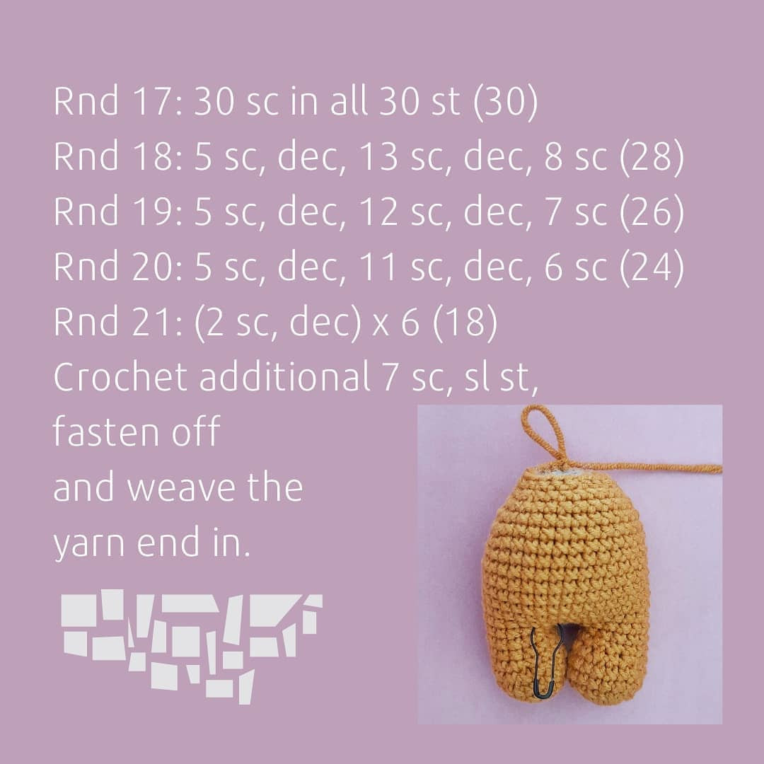 Crochet Teddy Bear Pattern Chart