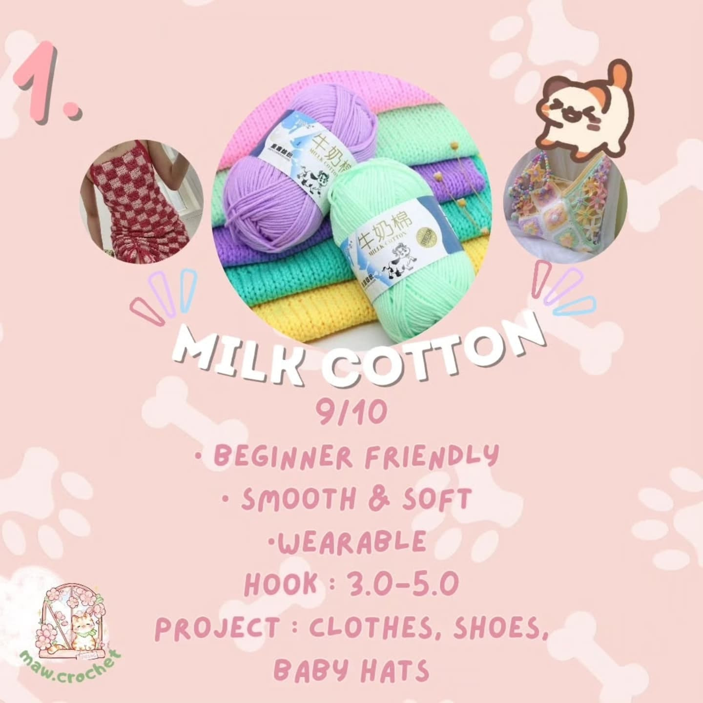 Crochet Teddy Bear Yarn Types Chart