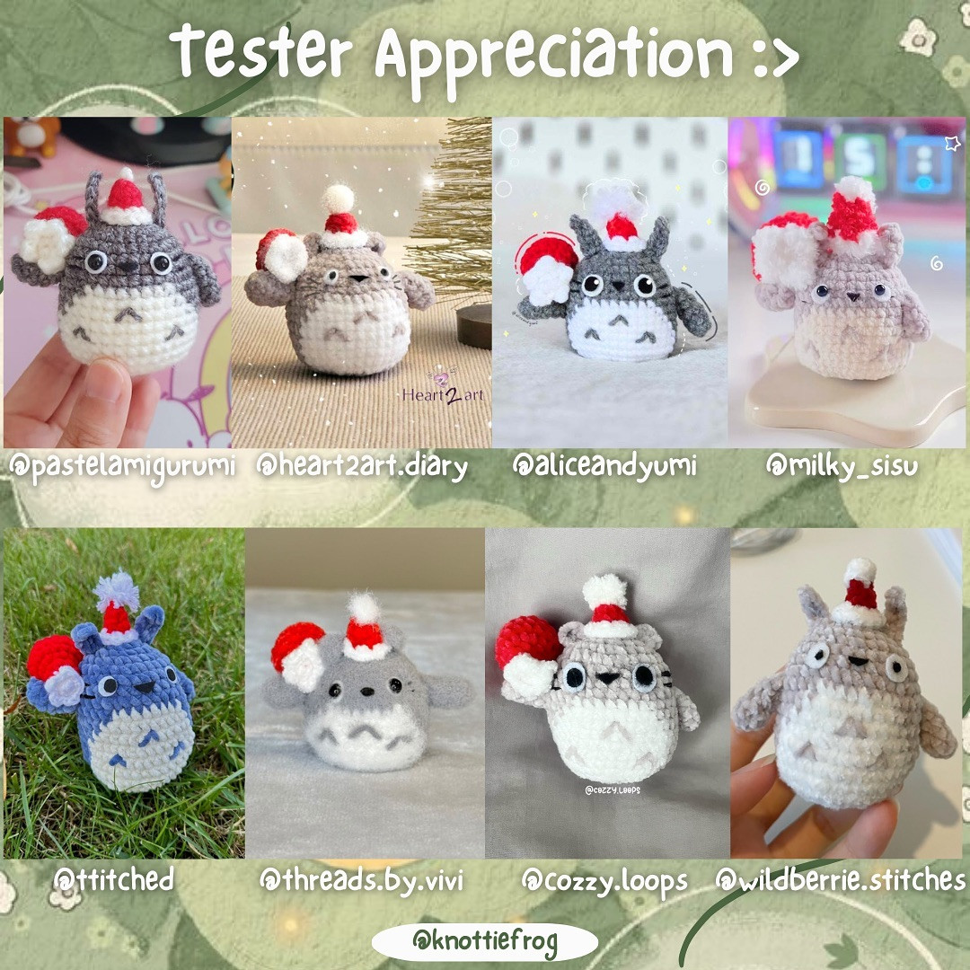 Crochet Totoro Santa Hat Pattern Download