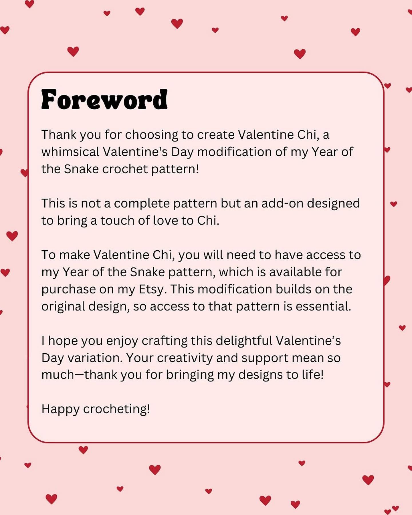 Crochet Valentine's Chi Pattern Chart