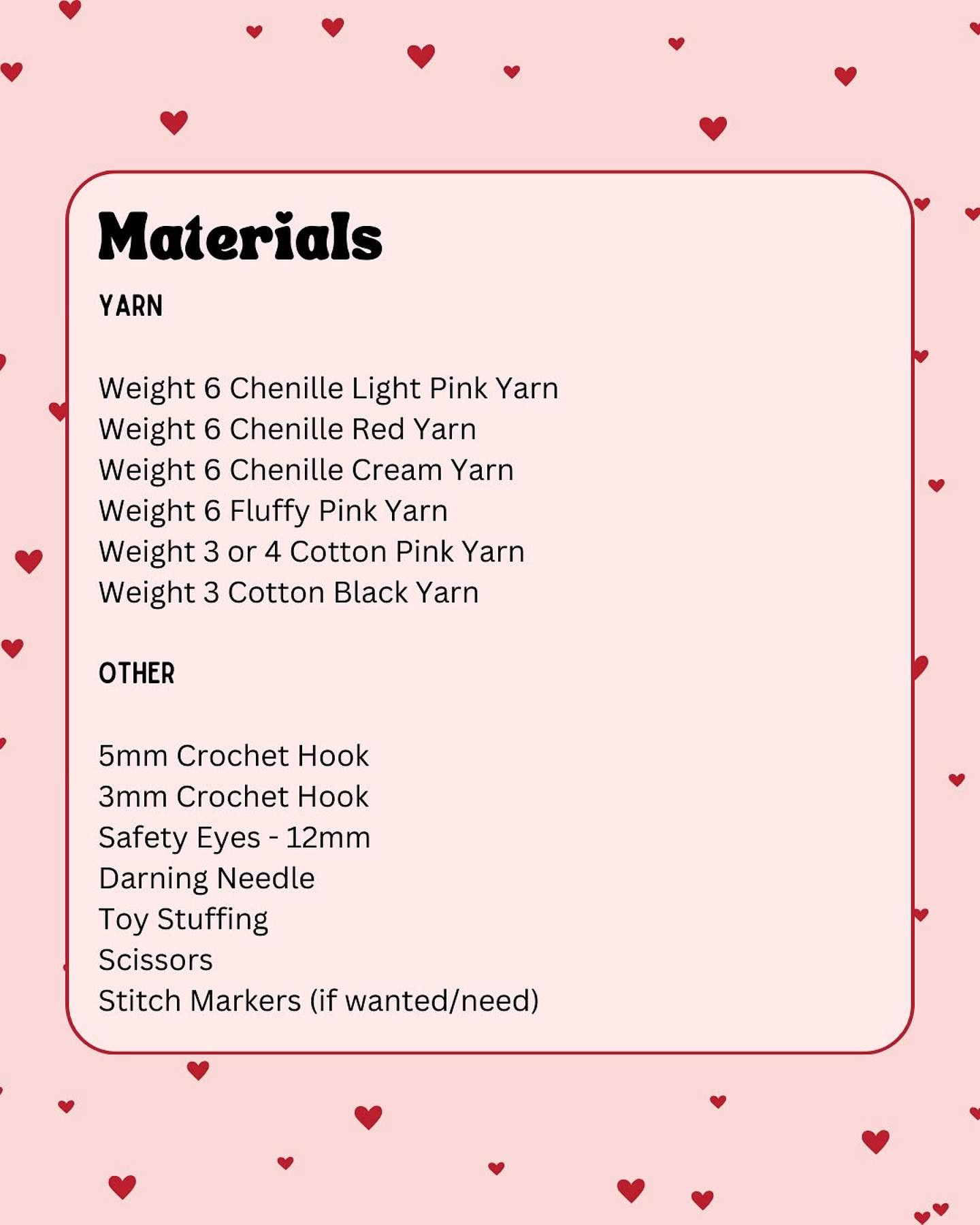 Crochet Valentine's Chi Pattern Chart