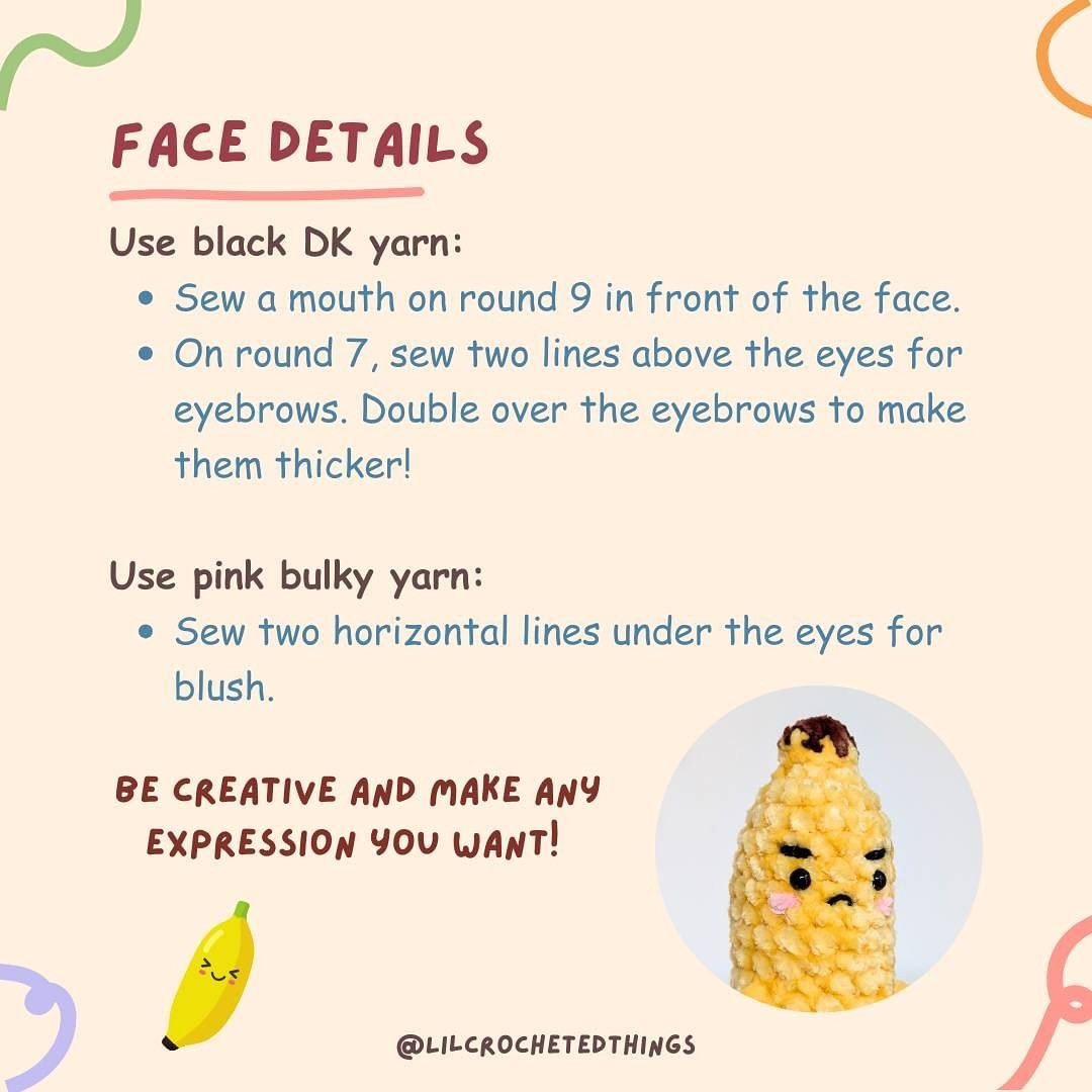 Dangle Banana: Free Crochet Pattern