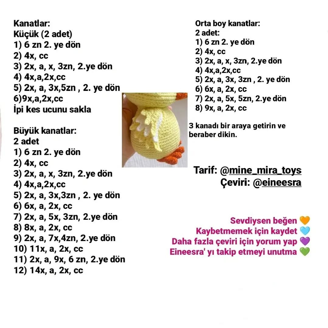 Dễ thương Gà con Móc len Miễn phí Sơ đồ