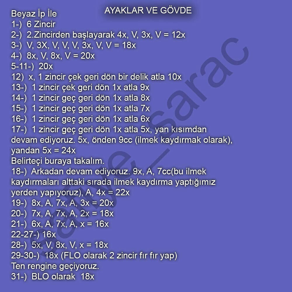 Dêfnê Bebek Örgü Şeması 2. Bölüm