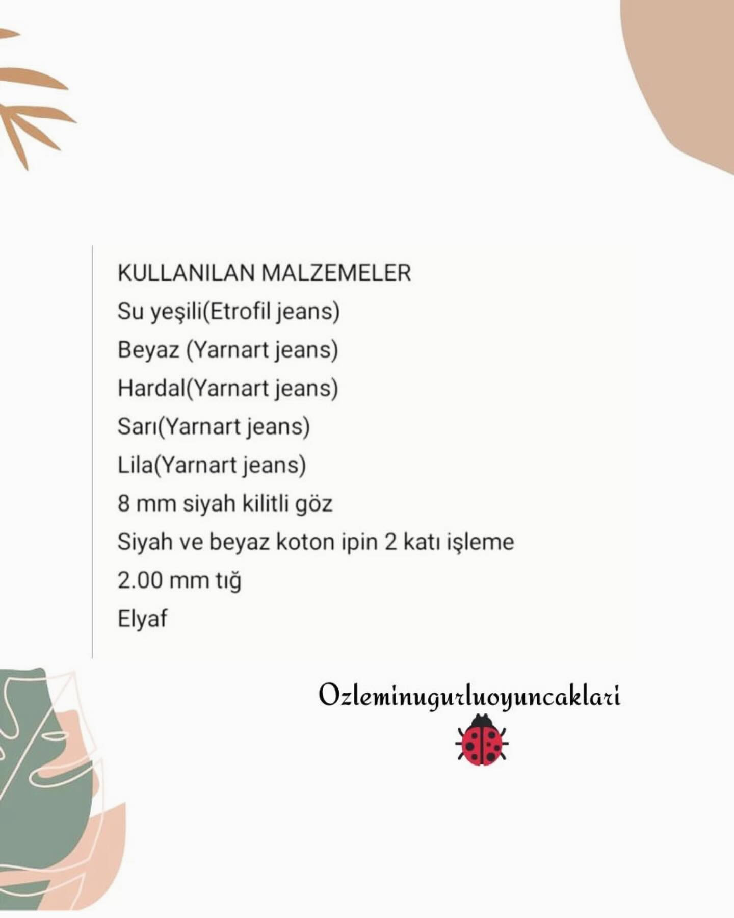 Denizanası Amigurumi Şeması Ücretsiz