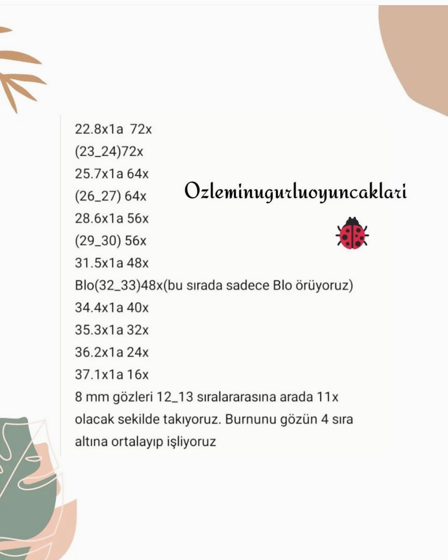 Denizanası Amigurumi Şeması Ücretsiz