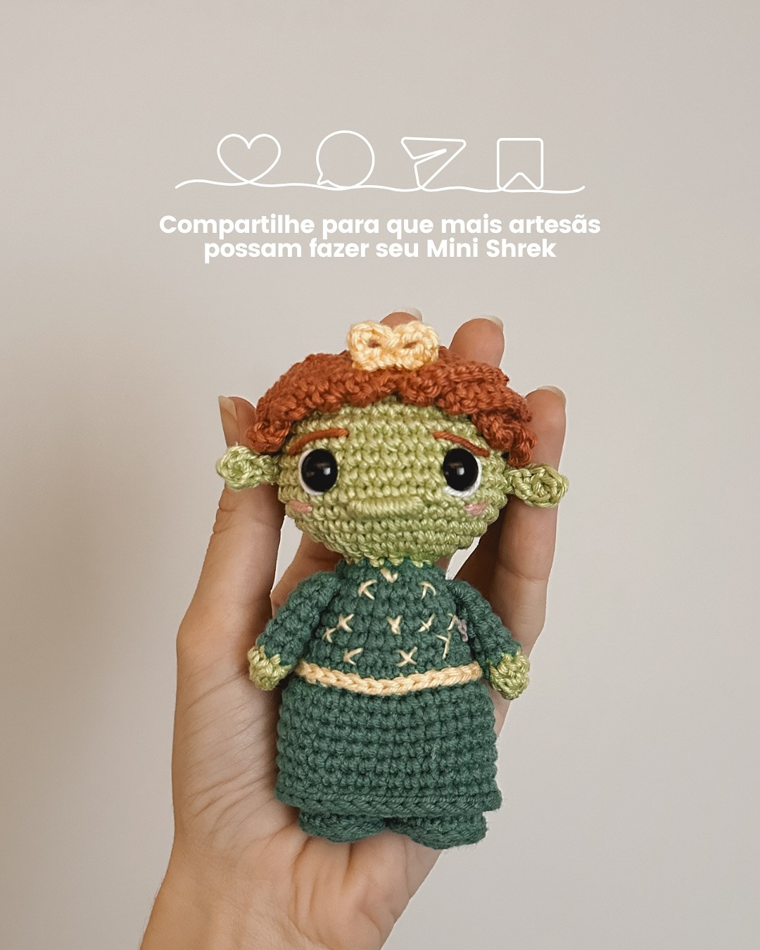 Desafio de Abril: Amigurumi Mini Fiona - Gráfico Grátis