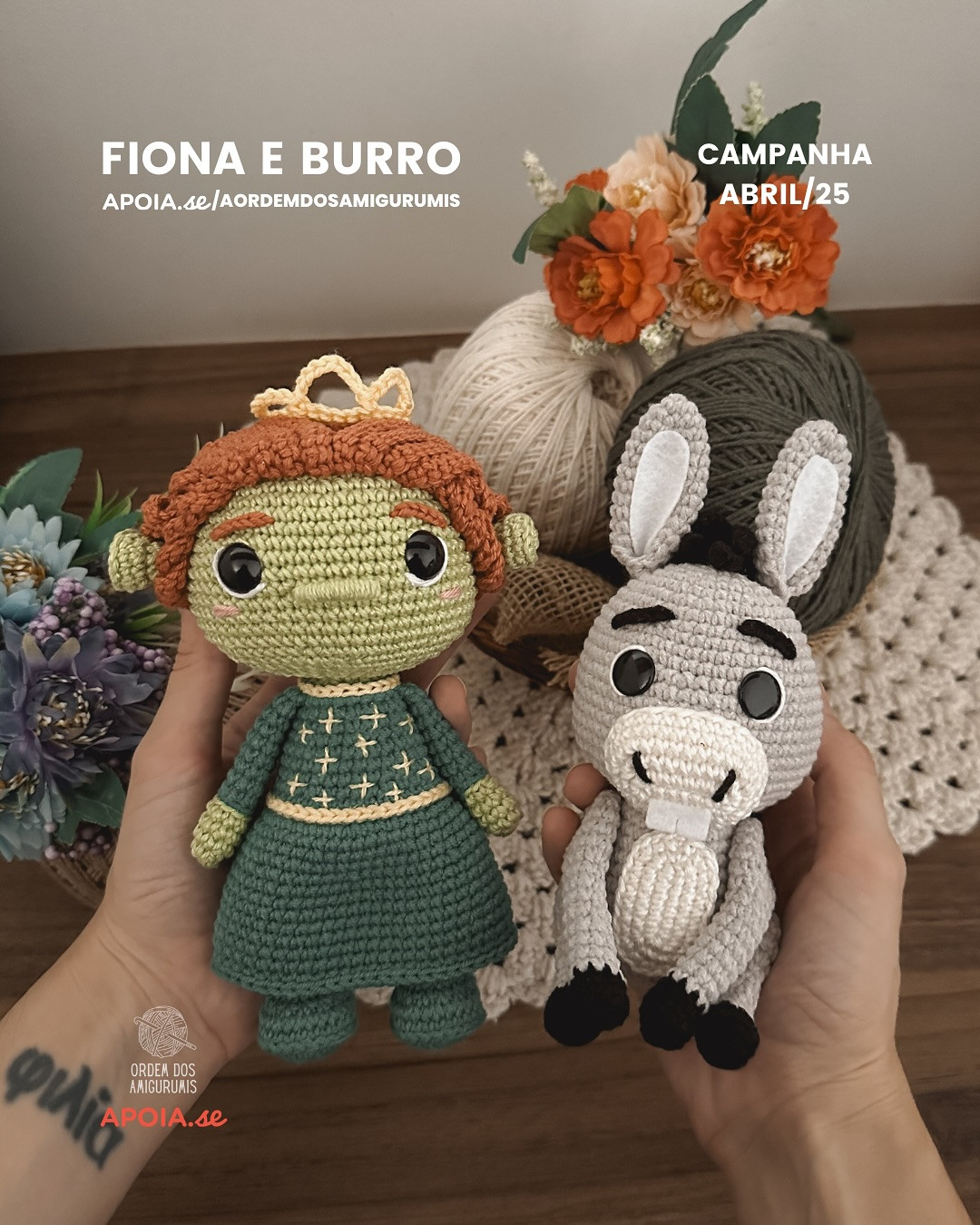 Desafio de Abril: Amigurumi Mini Fiona - Gráfico Grátis