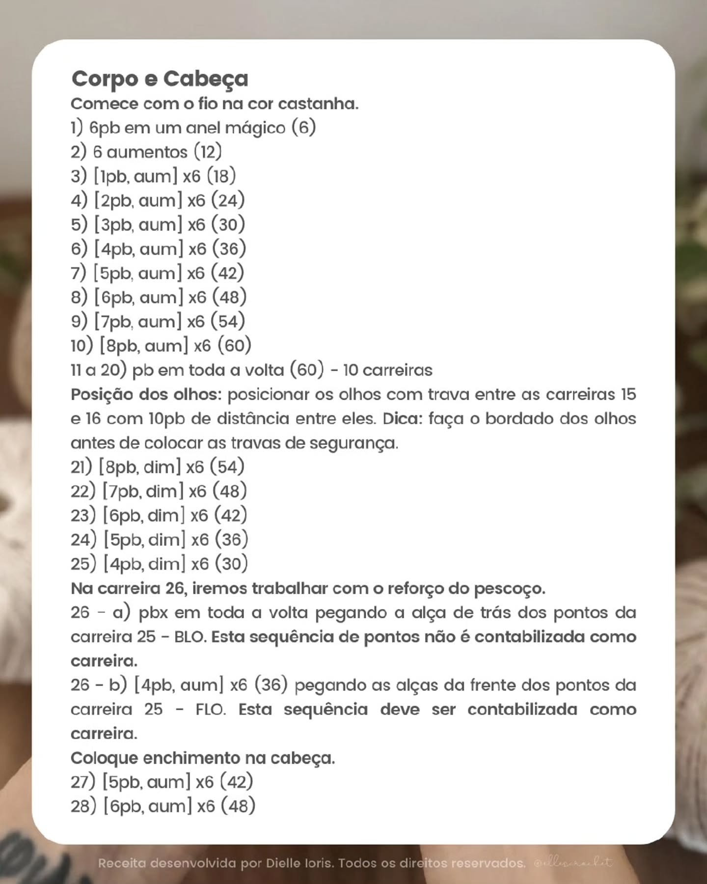 Desafio de fevereiro: amigurumi ovelhinha Berenice - receita gratuita
