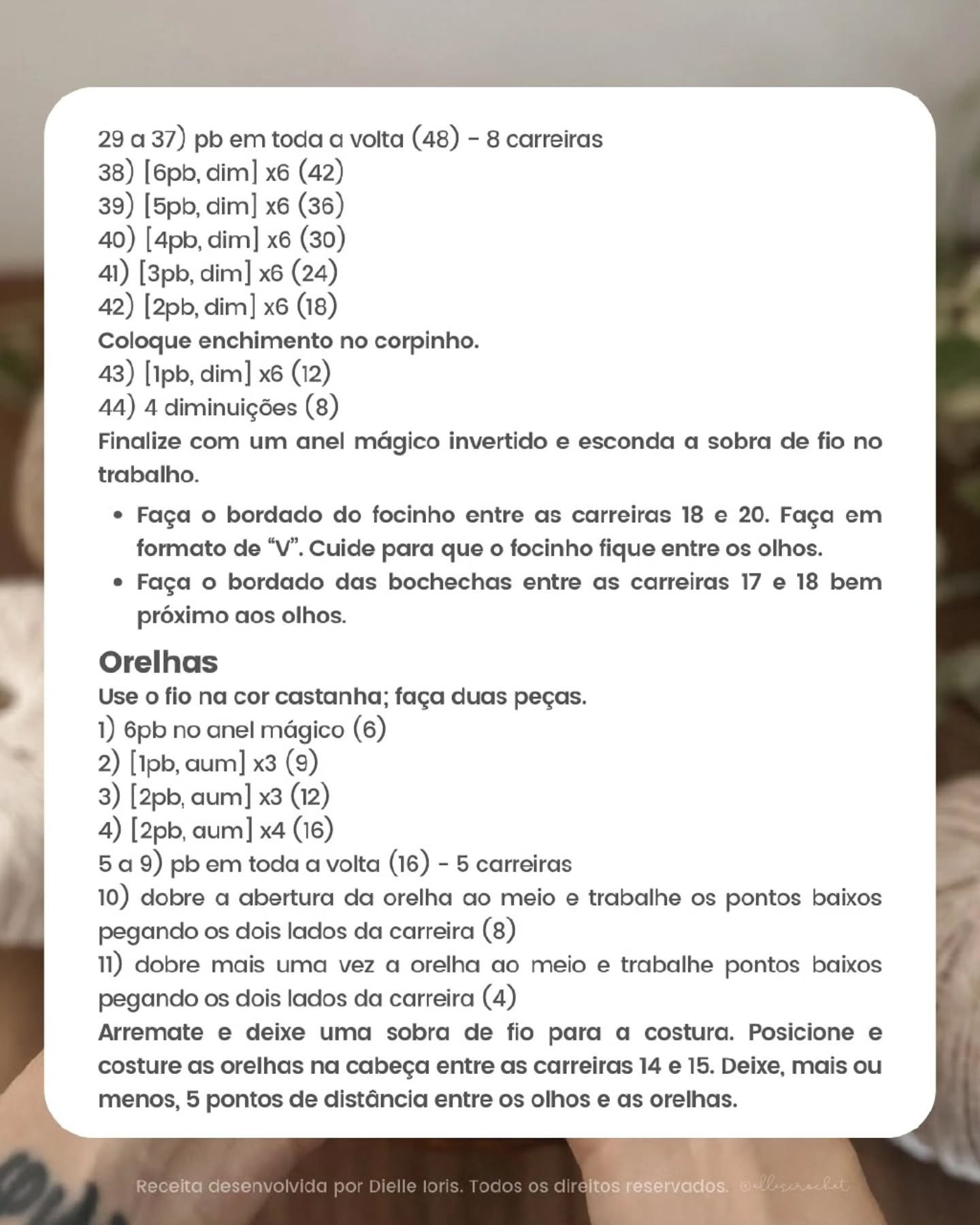 Desafio de fevereiro: amigurumi ovelhinha Berenice - receita gratuita