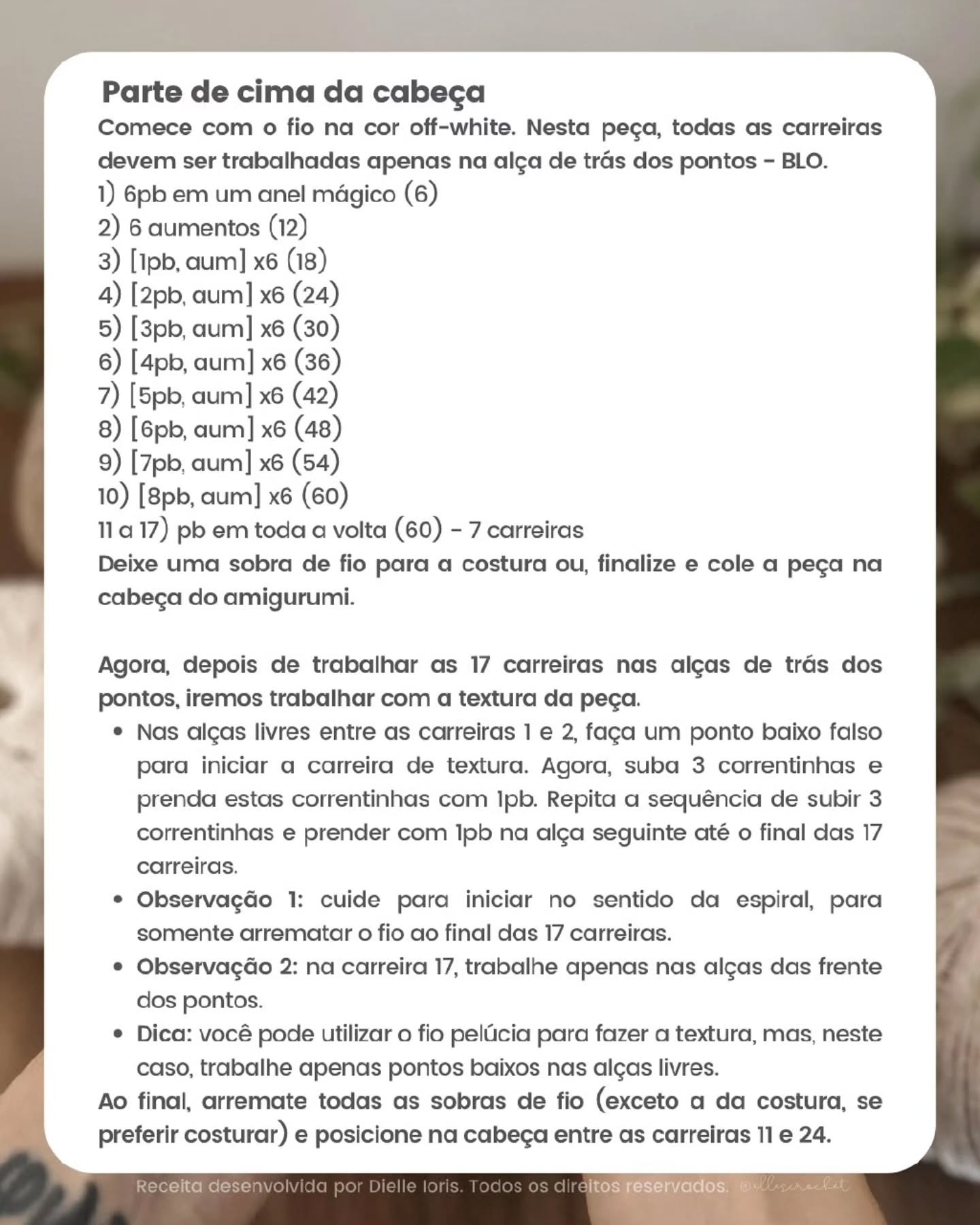 Desafio de fevereiro: amigurumi ovelhinha Berenice - receita gratuita