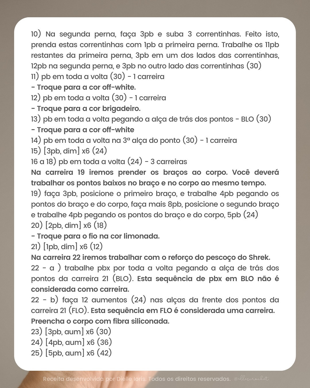 Desafio de março: Mini Shrek em crochê. Gráfico gratuito!