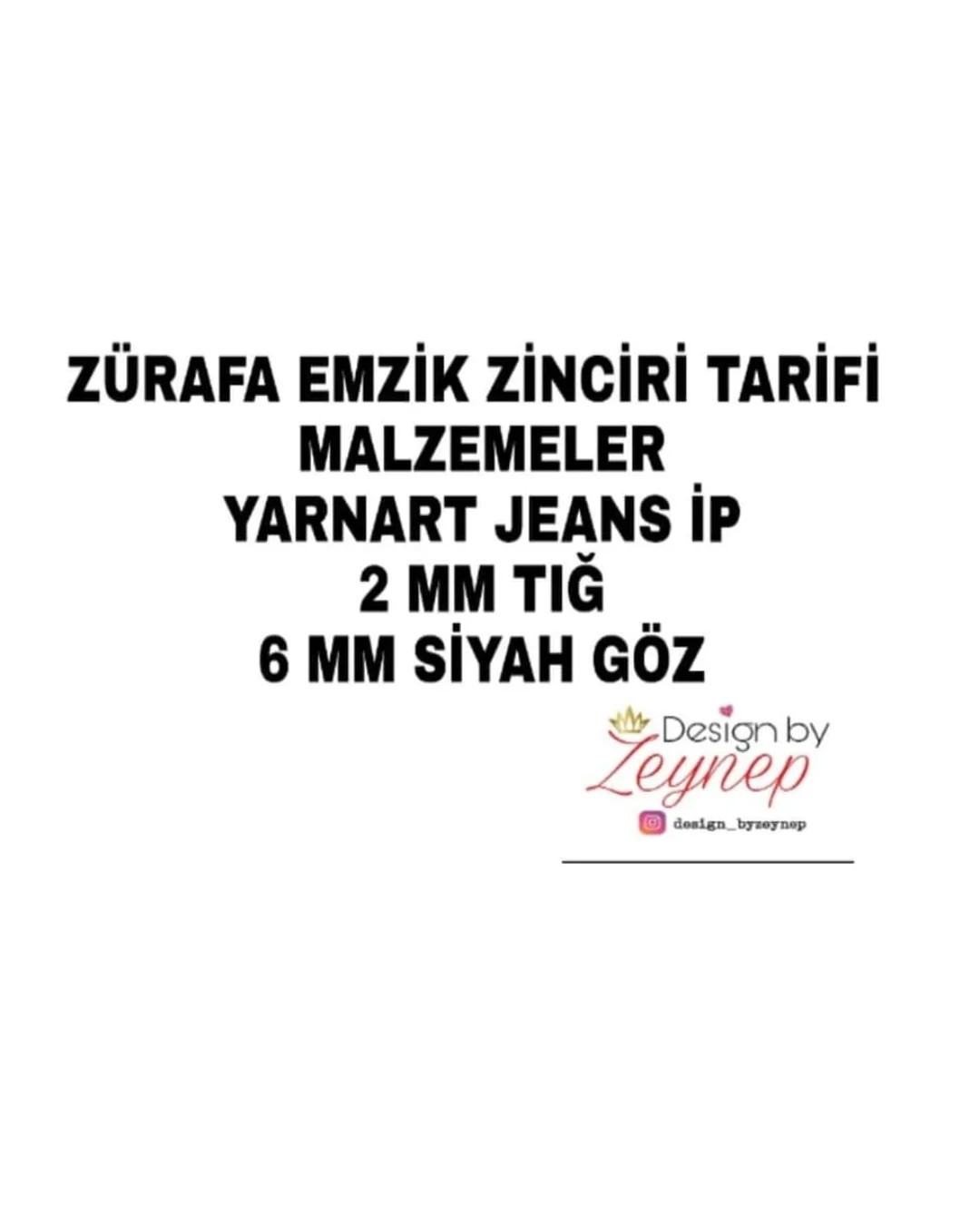 Dêve Bebek Zili ve Emzik Zinciri Tığ İşi Şeması