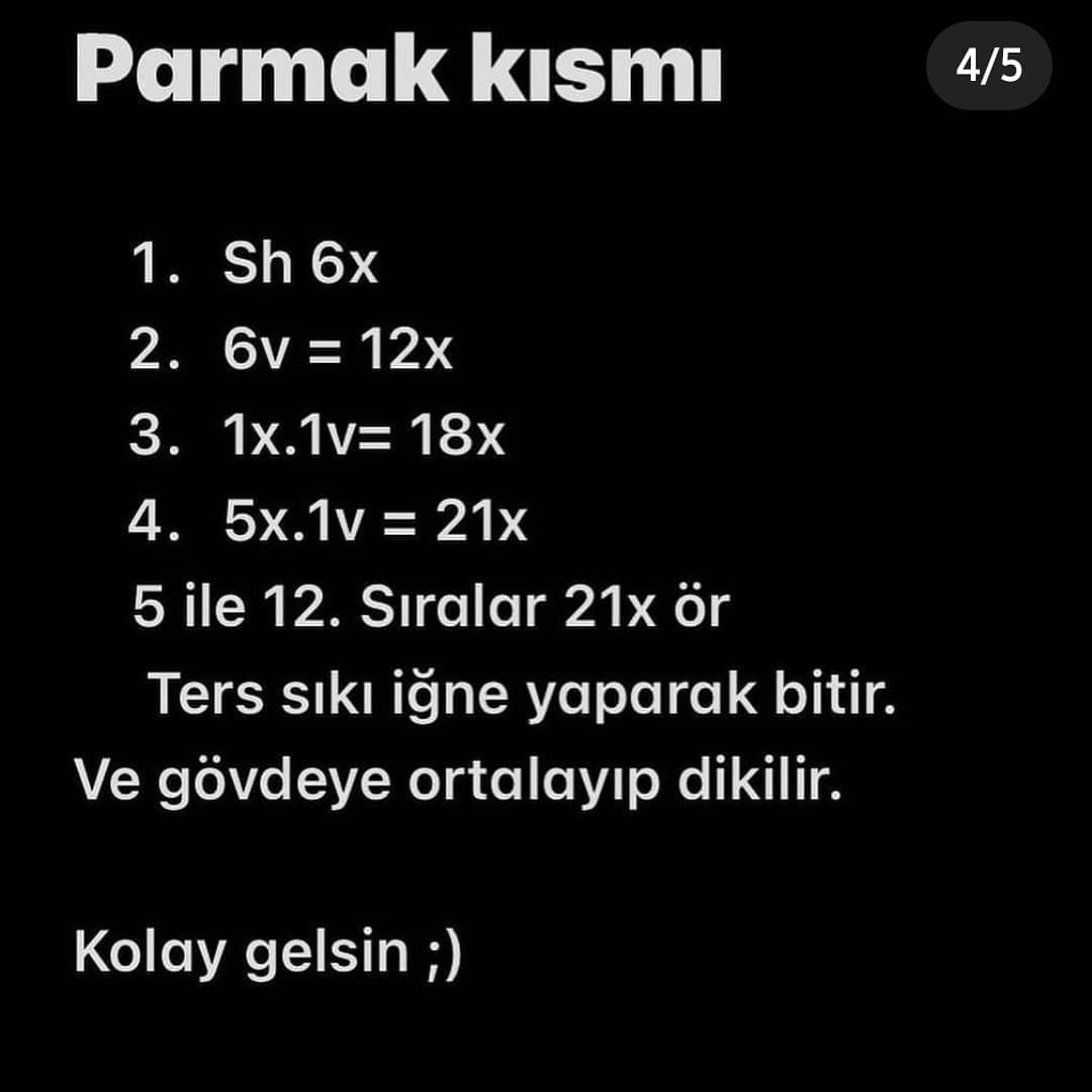 Dinosor Parmak Kuklası Tığ İşi Anlatımı