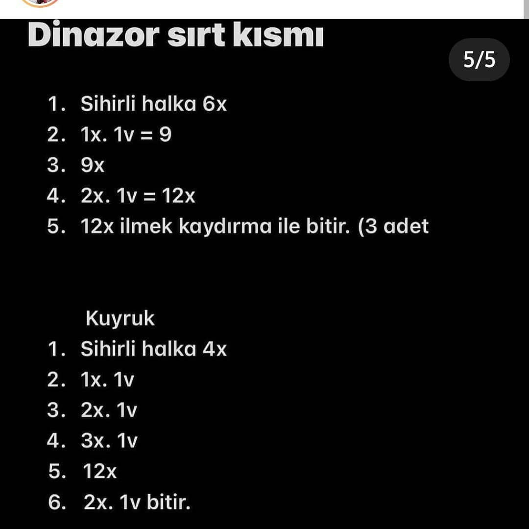 Dinosor Parmak Kuklası Tığ İşi Anlatımı