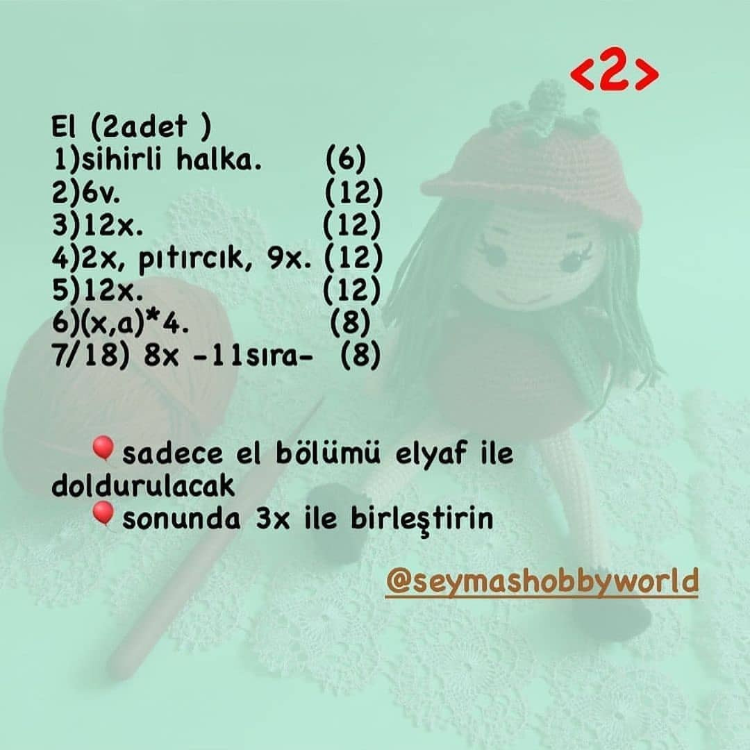 Domates Kız Bebek Amigurumi Şeması