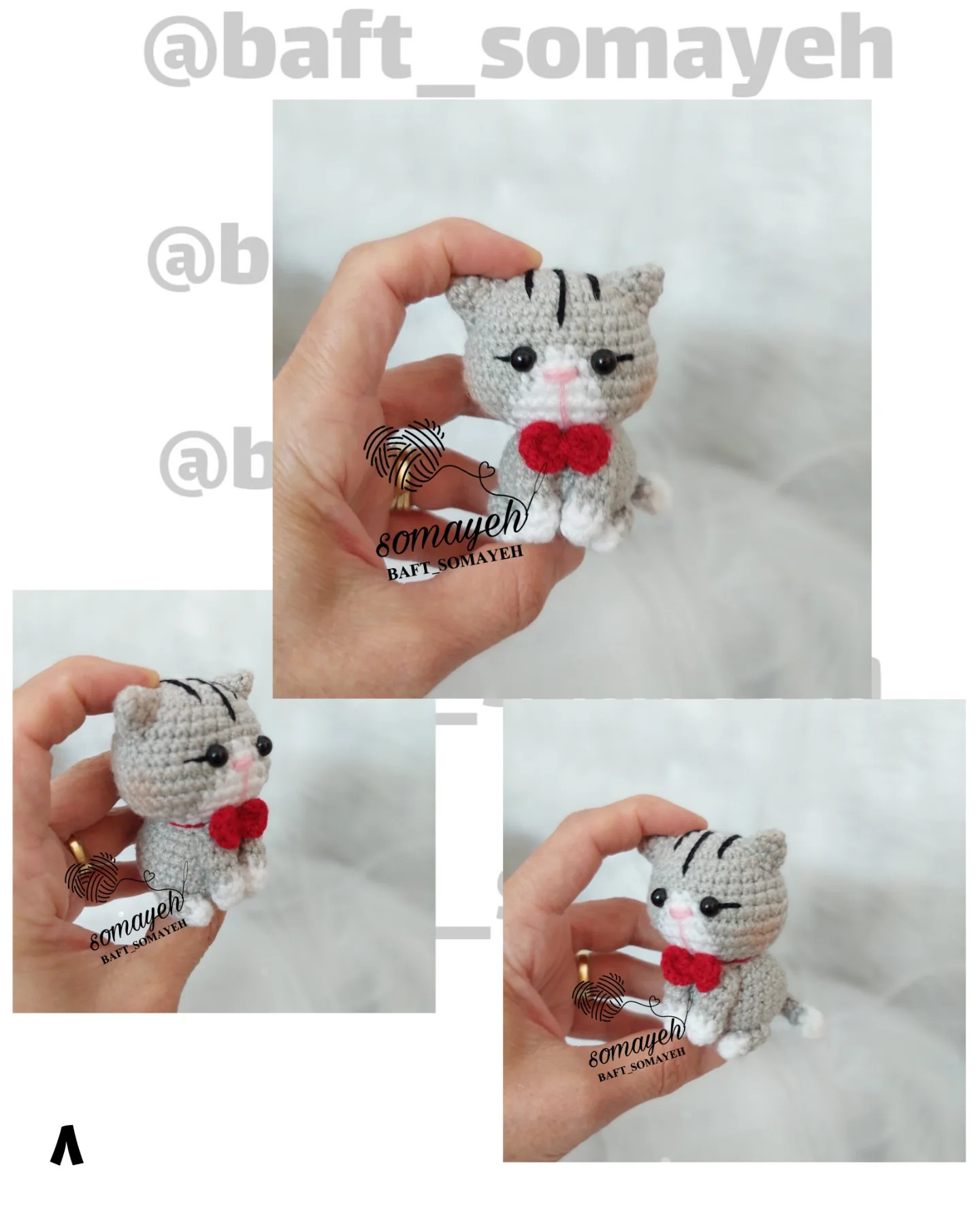 دستور بافت گربه 🐈کوچولو, دستور بافت گربه کوچک