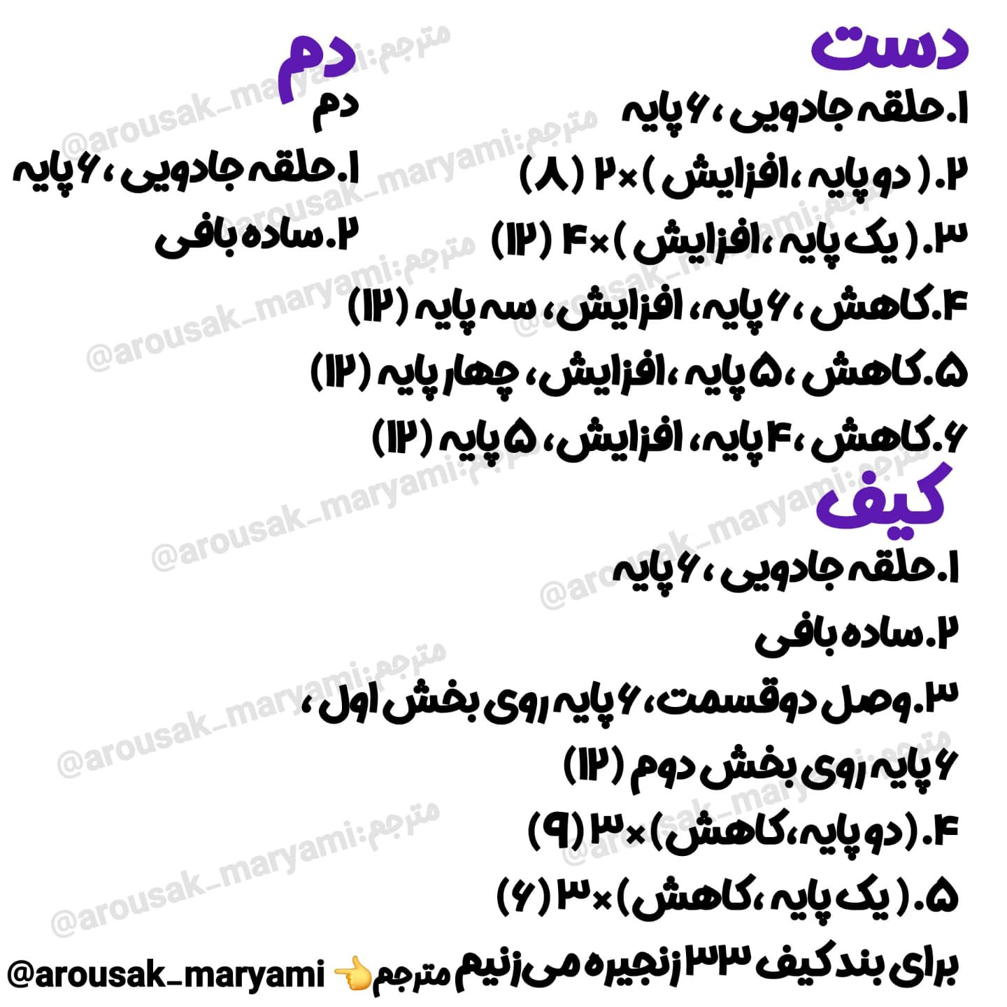 دستور بافت خرگوش نمدی