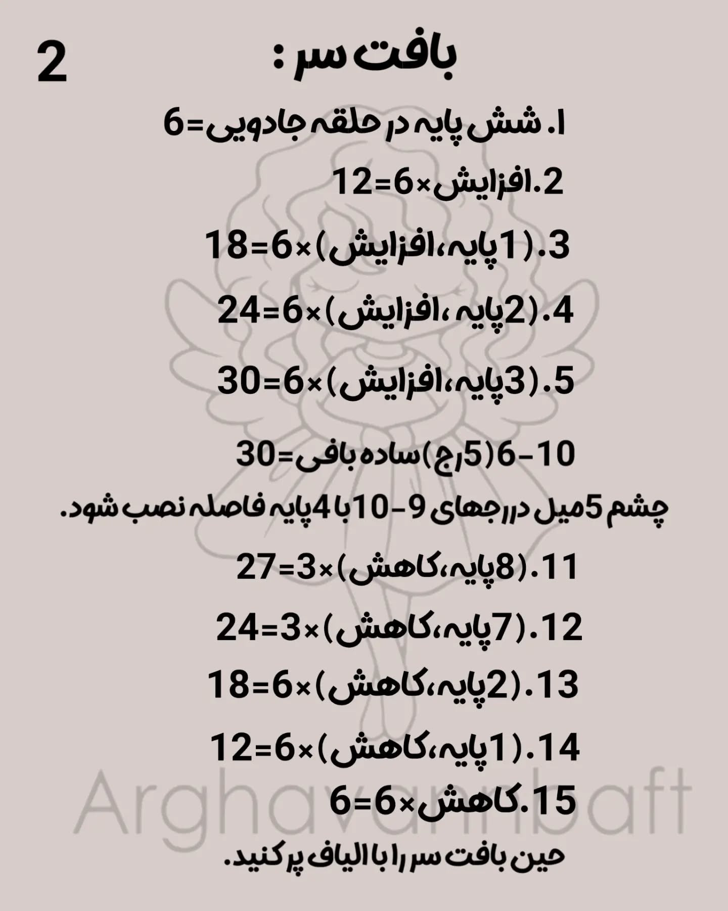 دستور بافت کلّه‌ی قشنگ