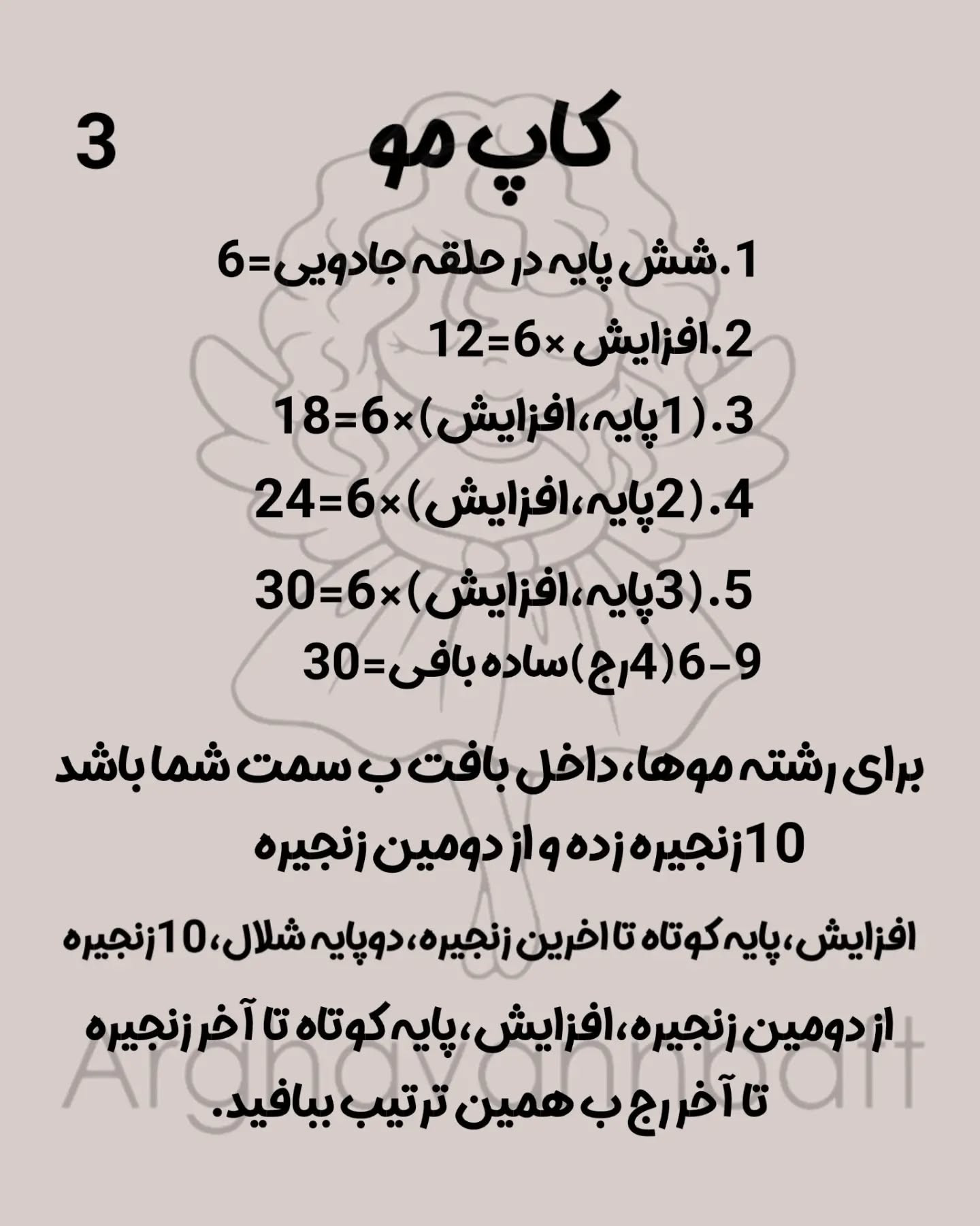 دستور بافت کلّه‌ی قشنگ