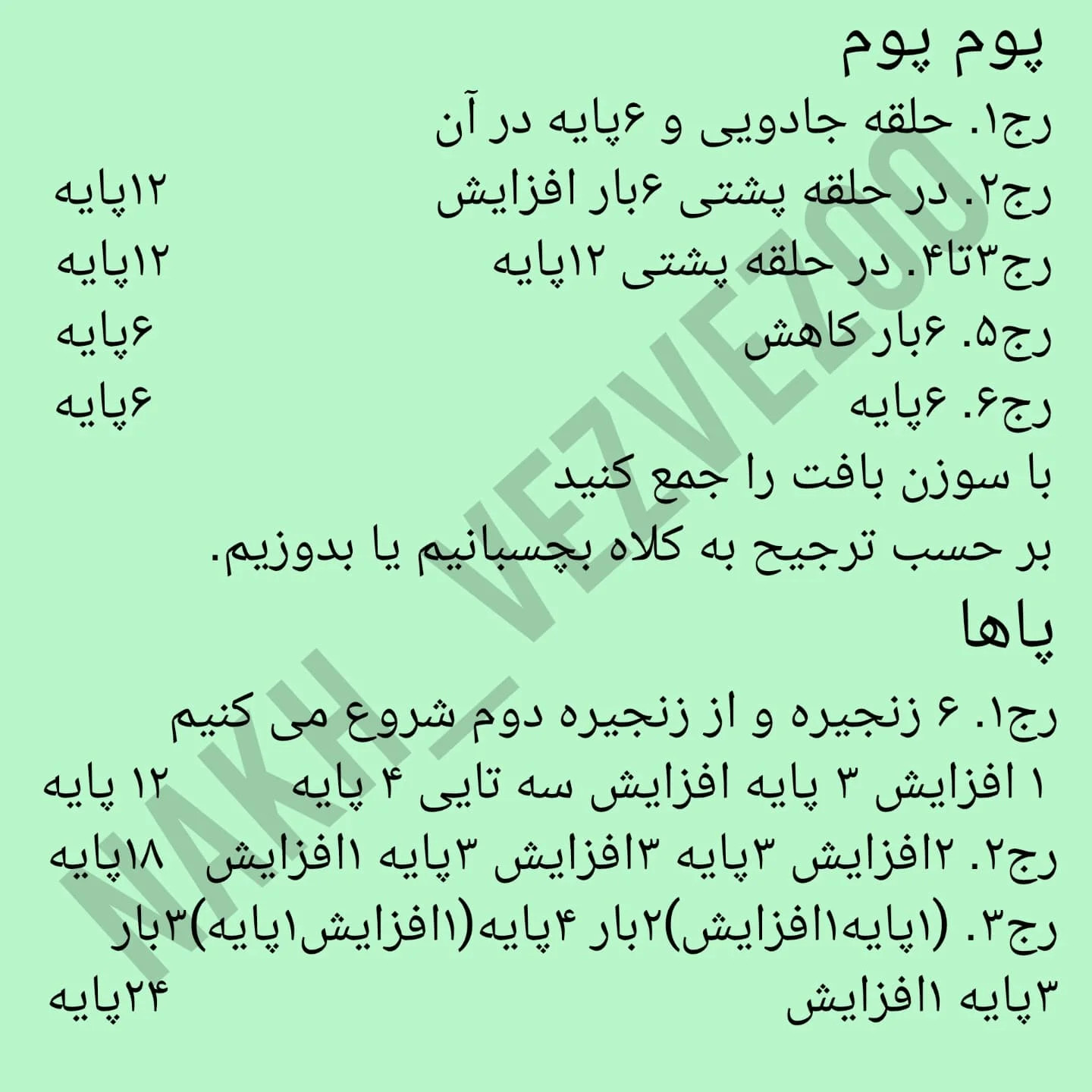 دستور بافت پیرمرد ماهیگیر