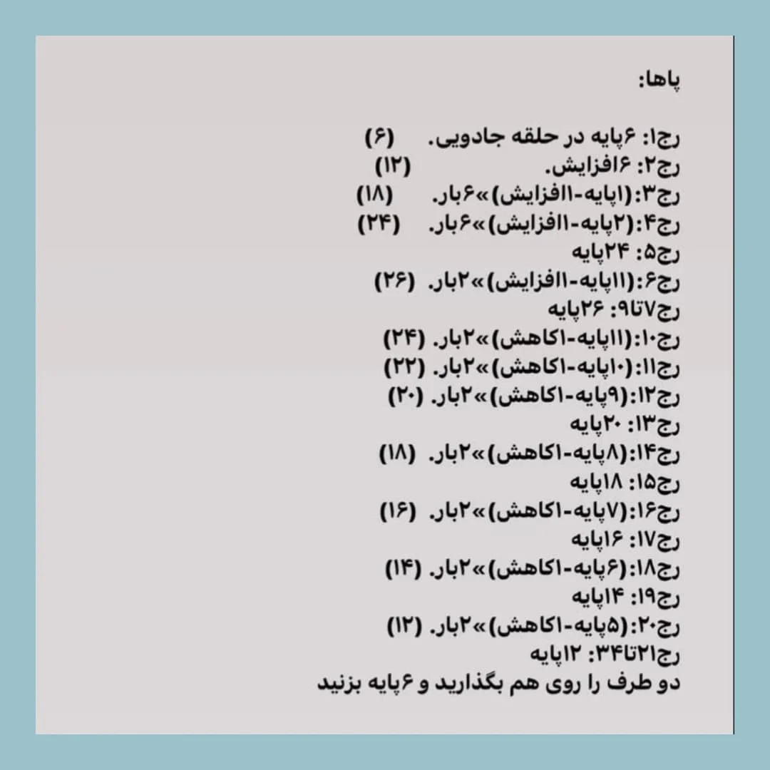 دستور بافت رابیتکان